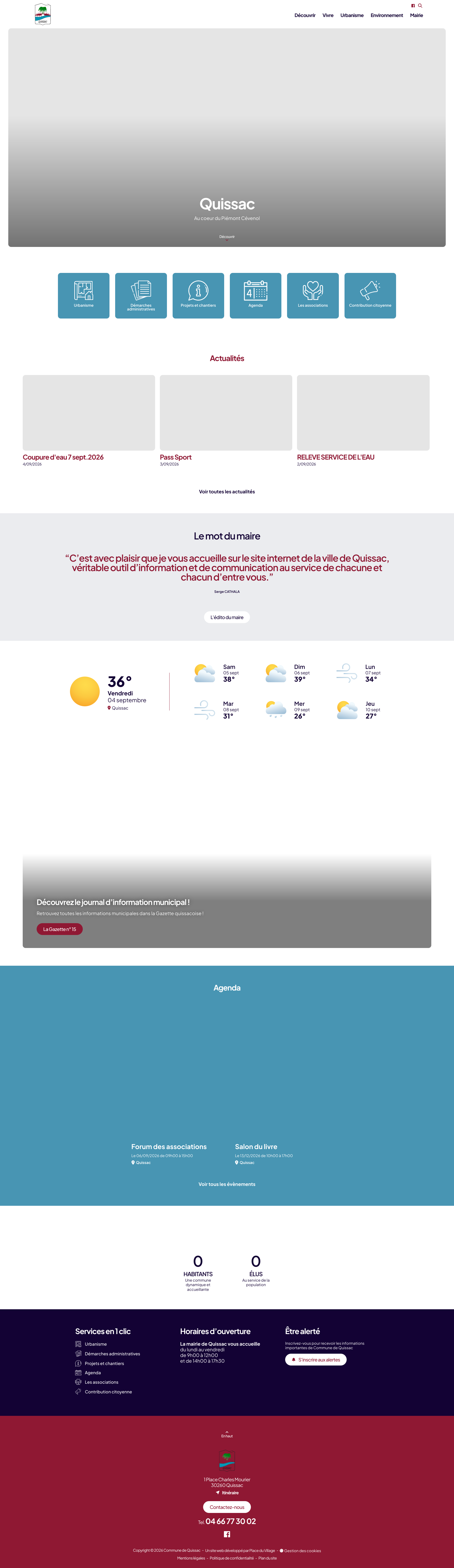 Aperçu du site