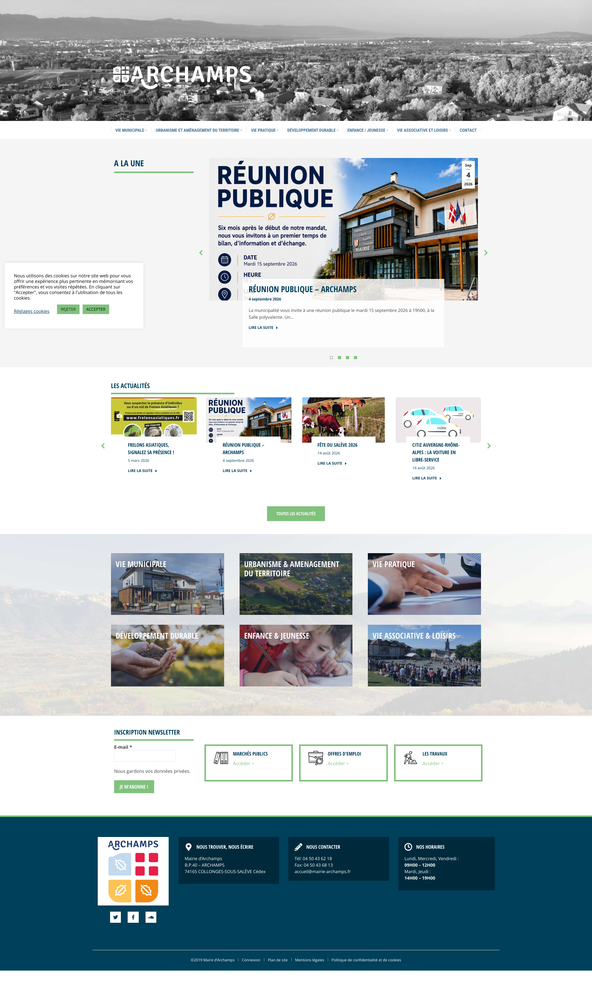 Aperçu du site