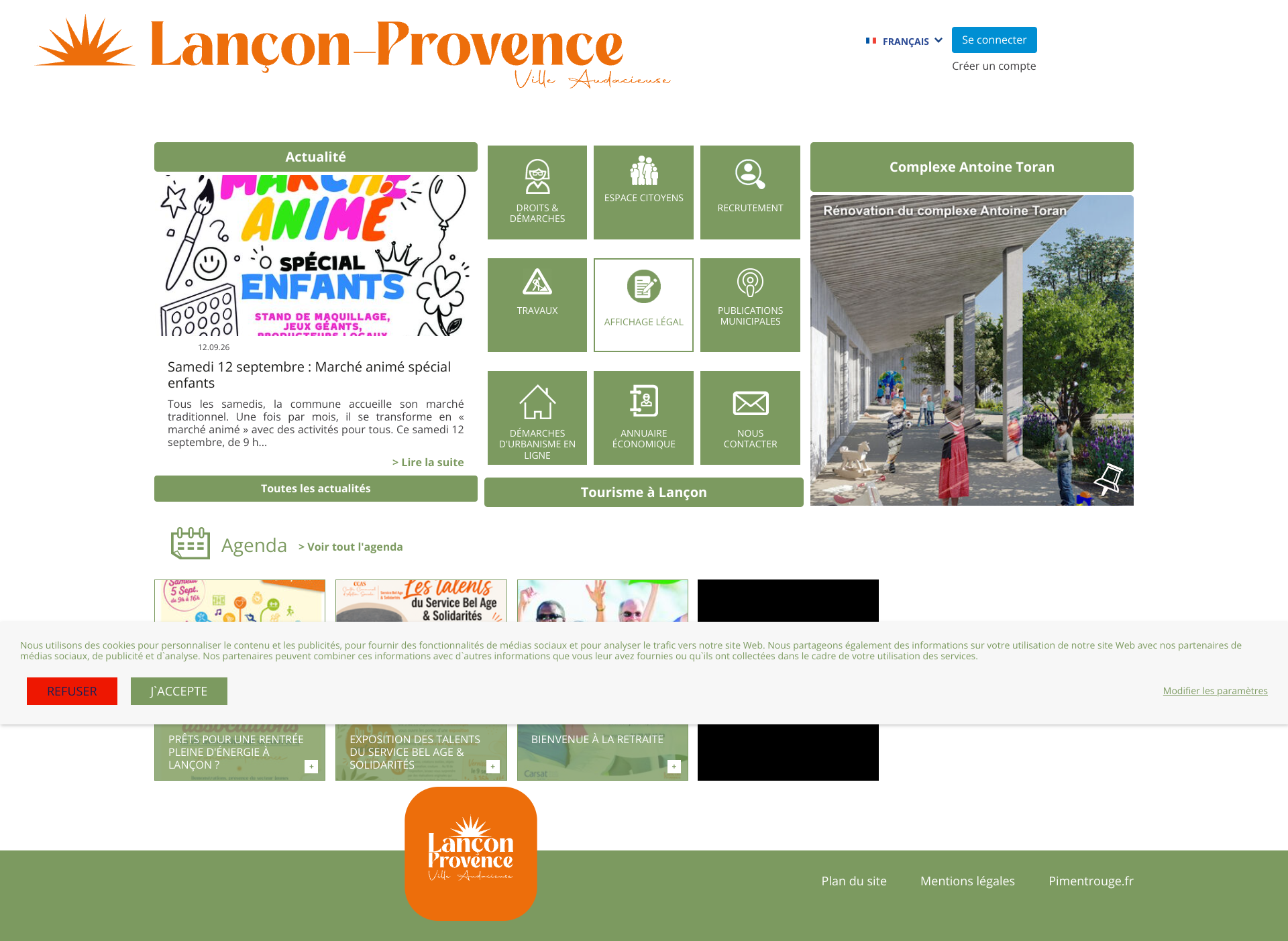 Aperçu du site