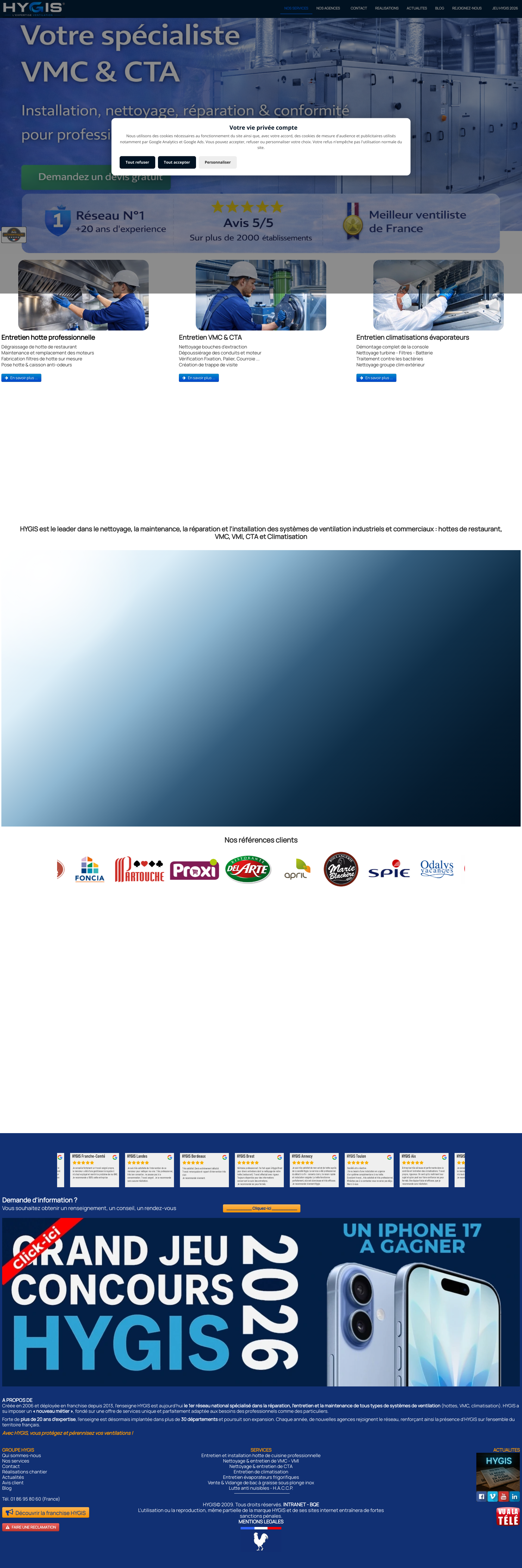 Aperçu du site