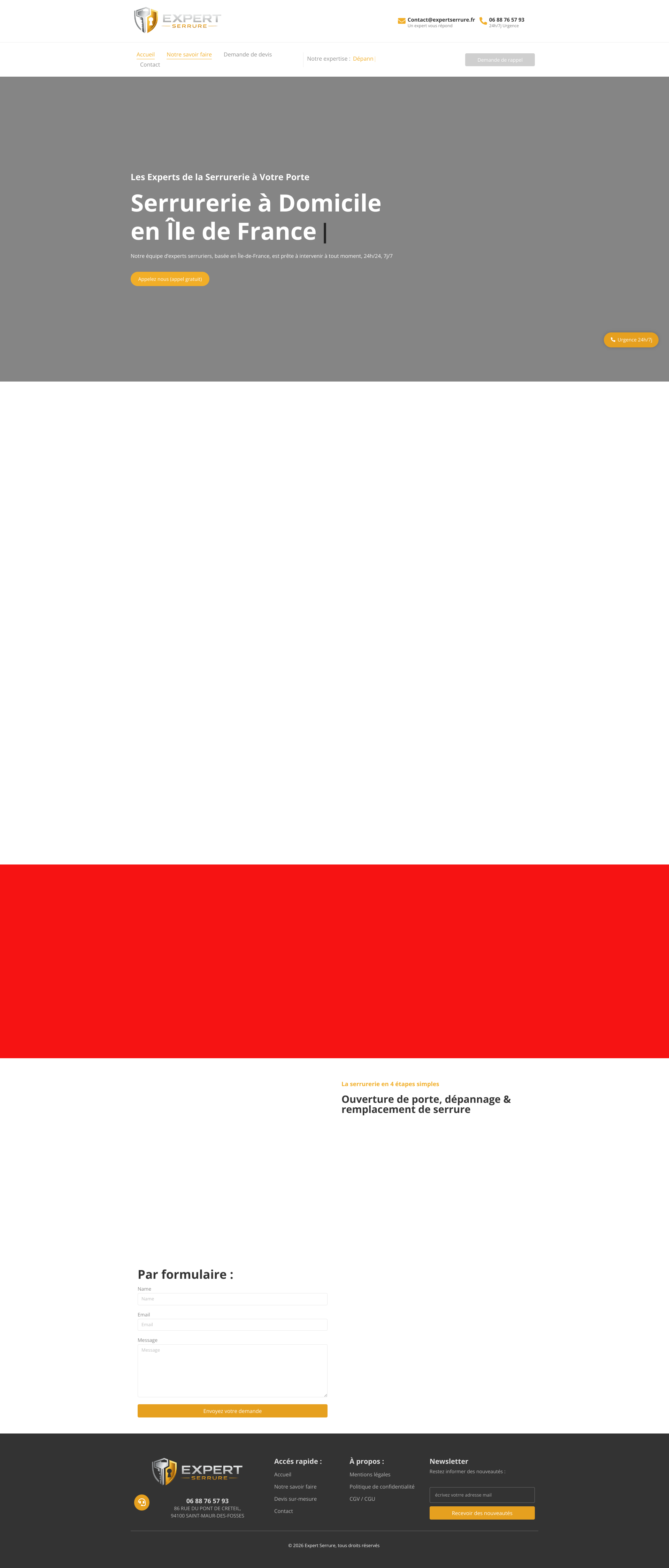 Aperçu du site
