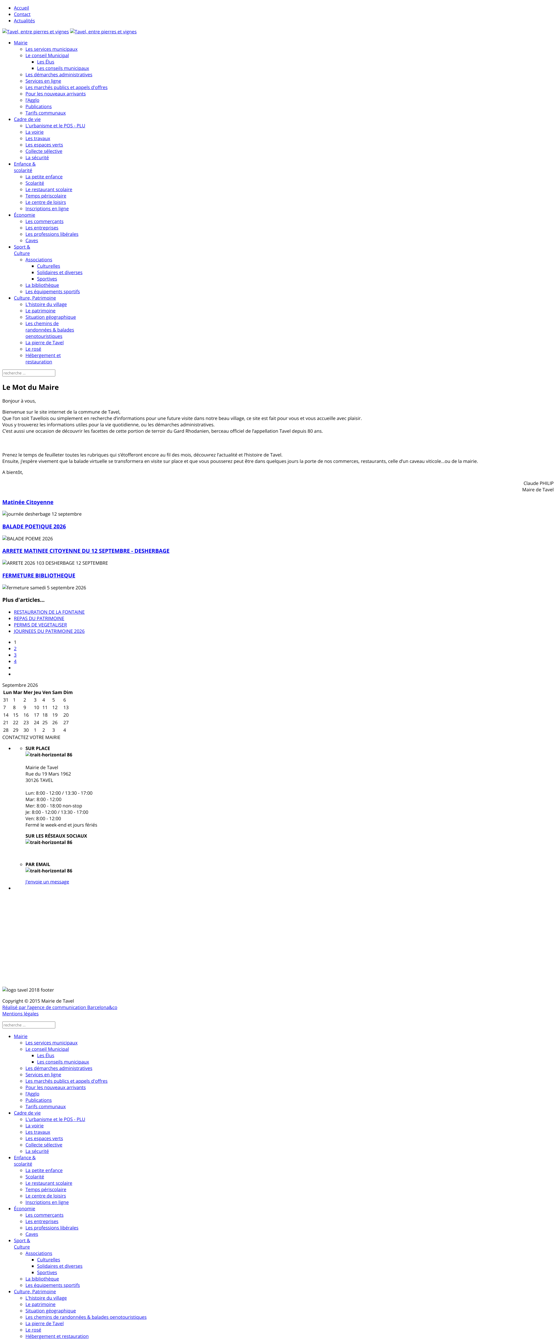 Aperçu du site