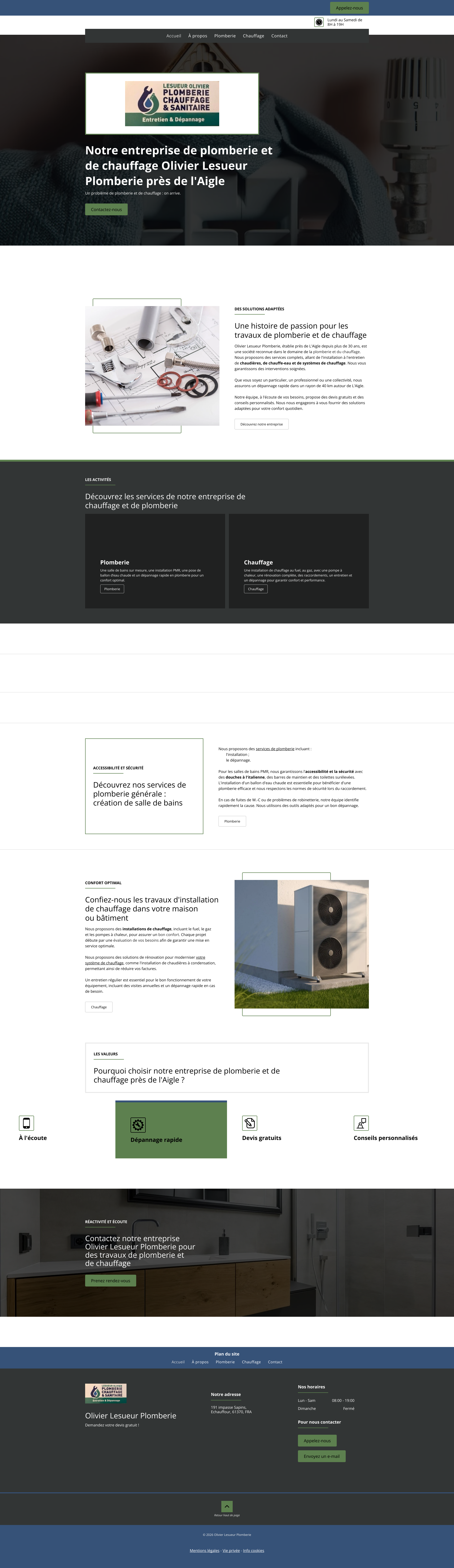 Aperçu du site