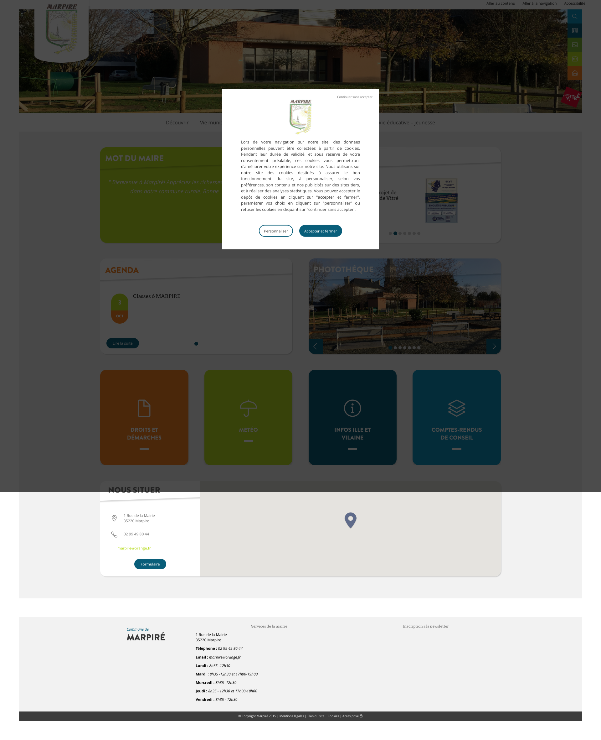 Aperçu du site