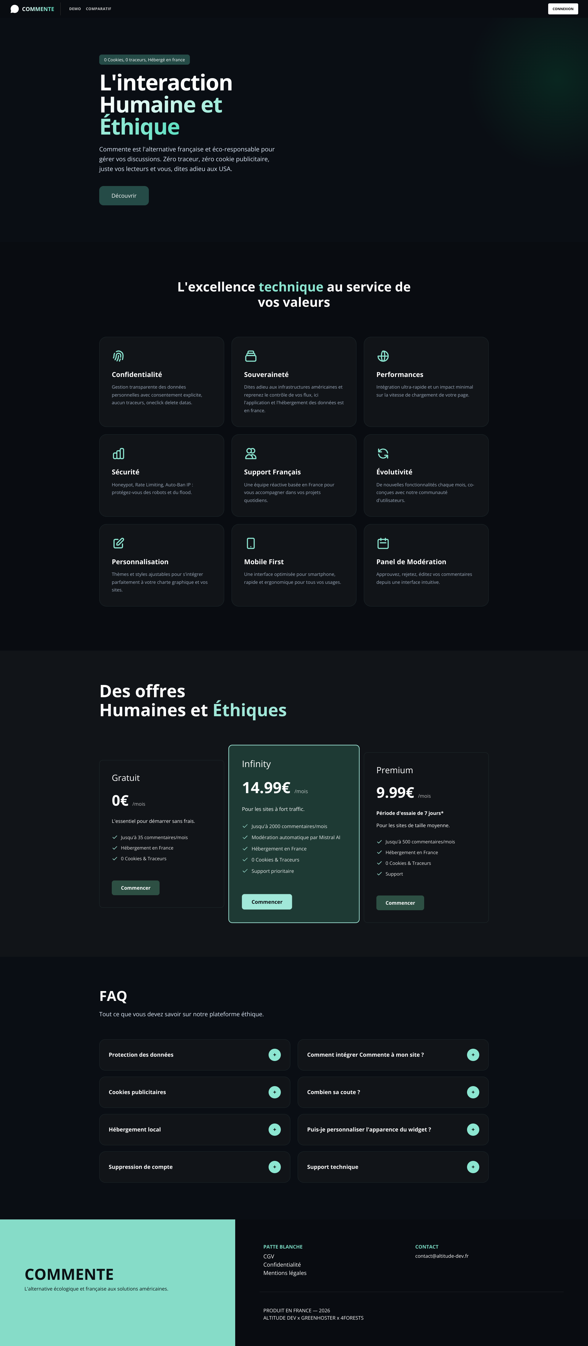 Aperçu du site