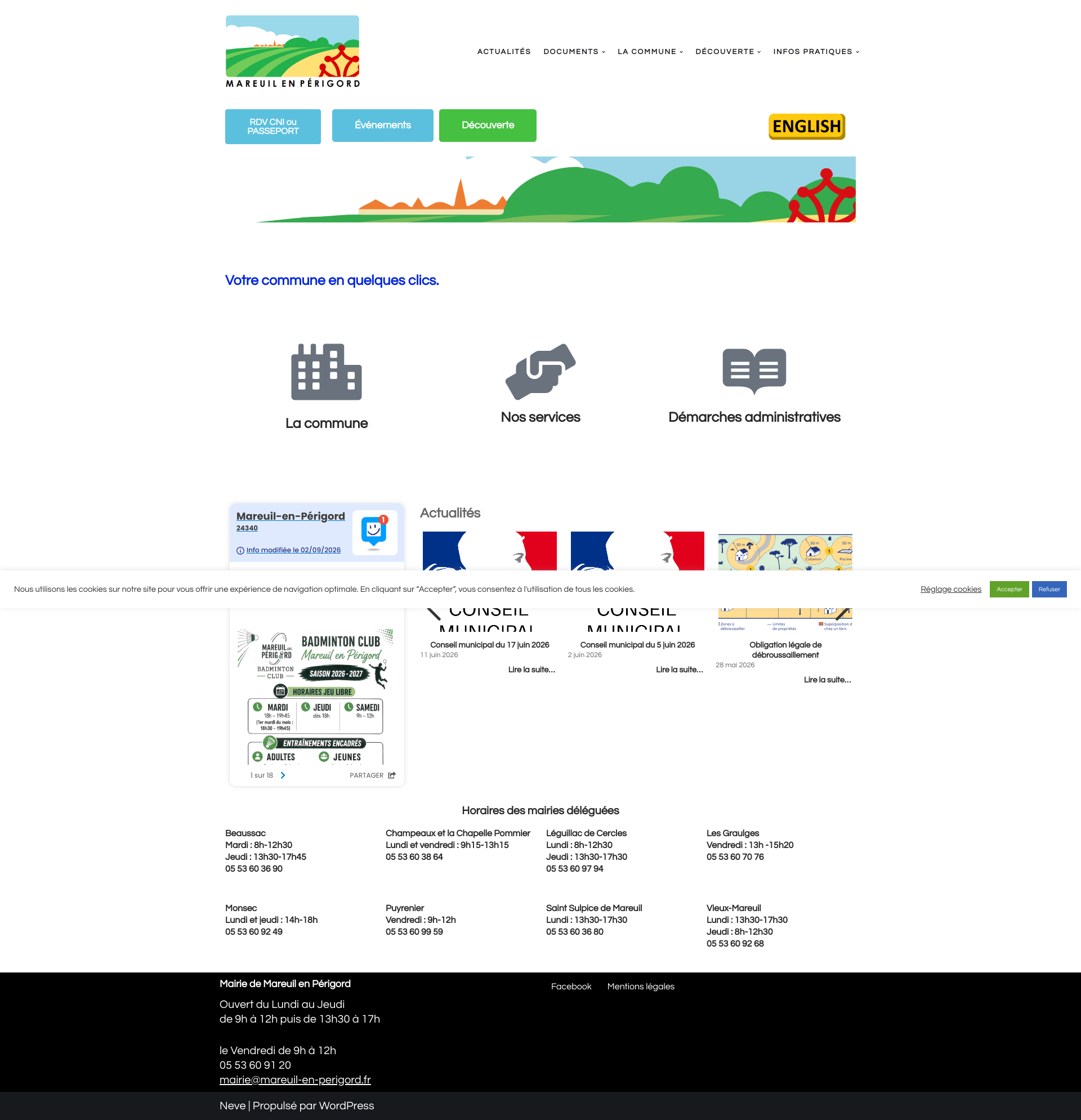 Aperçu du site