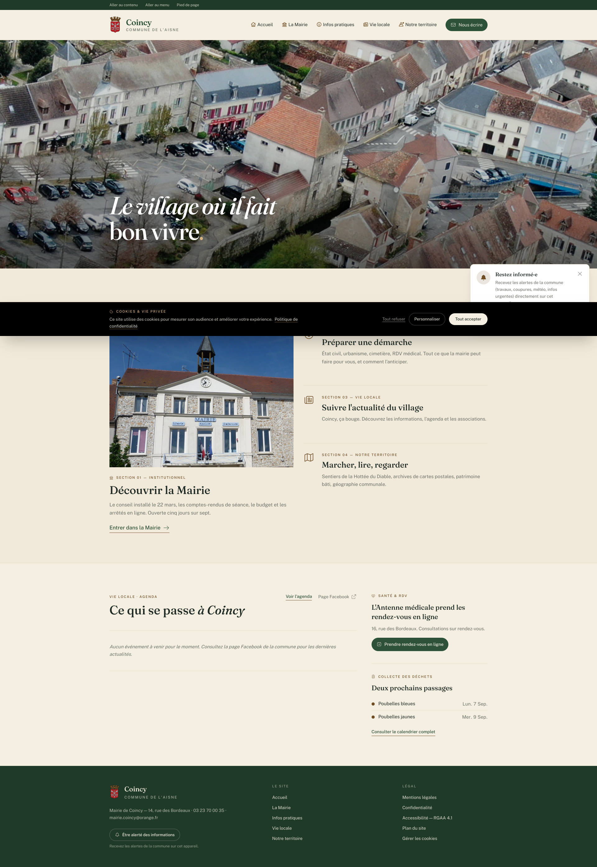 Aperçu du site