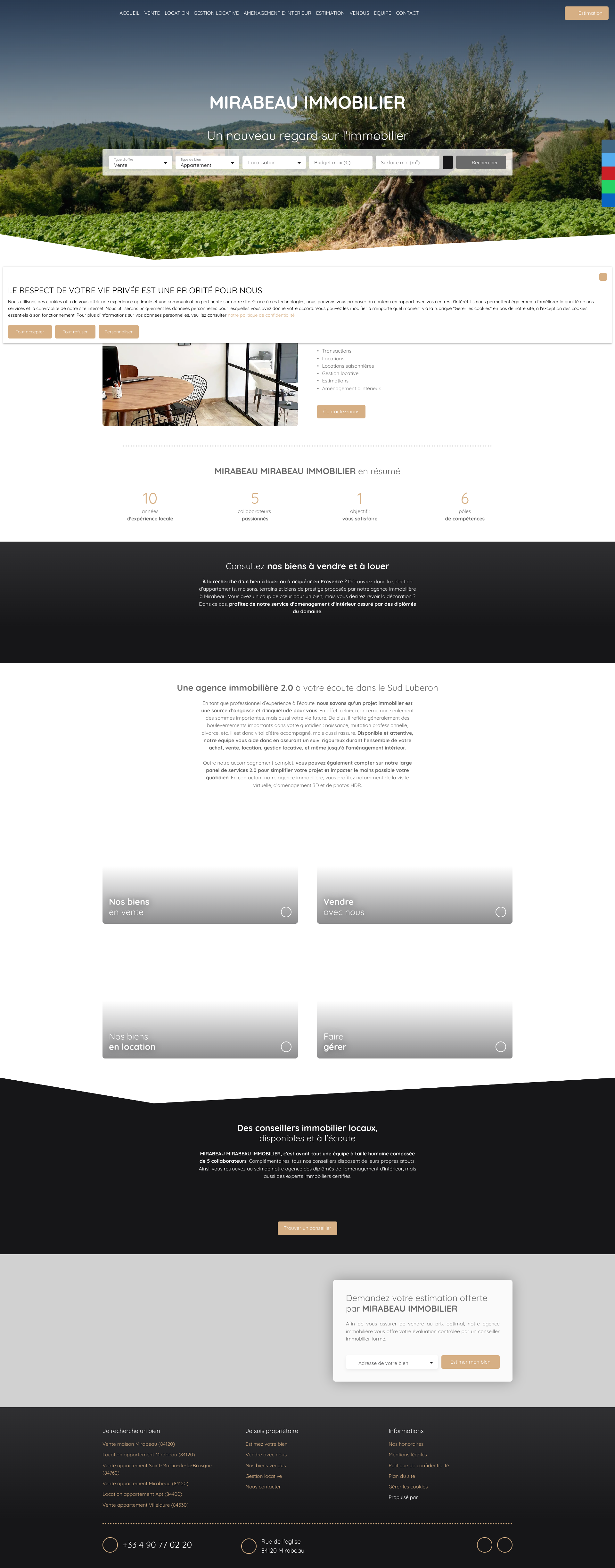 Aperçu du site