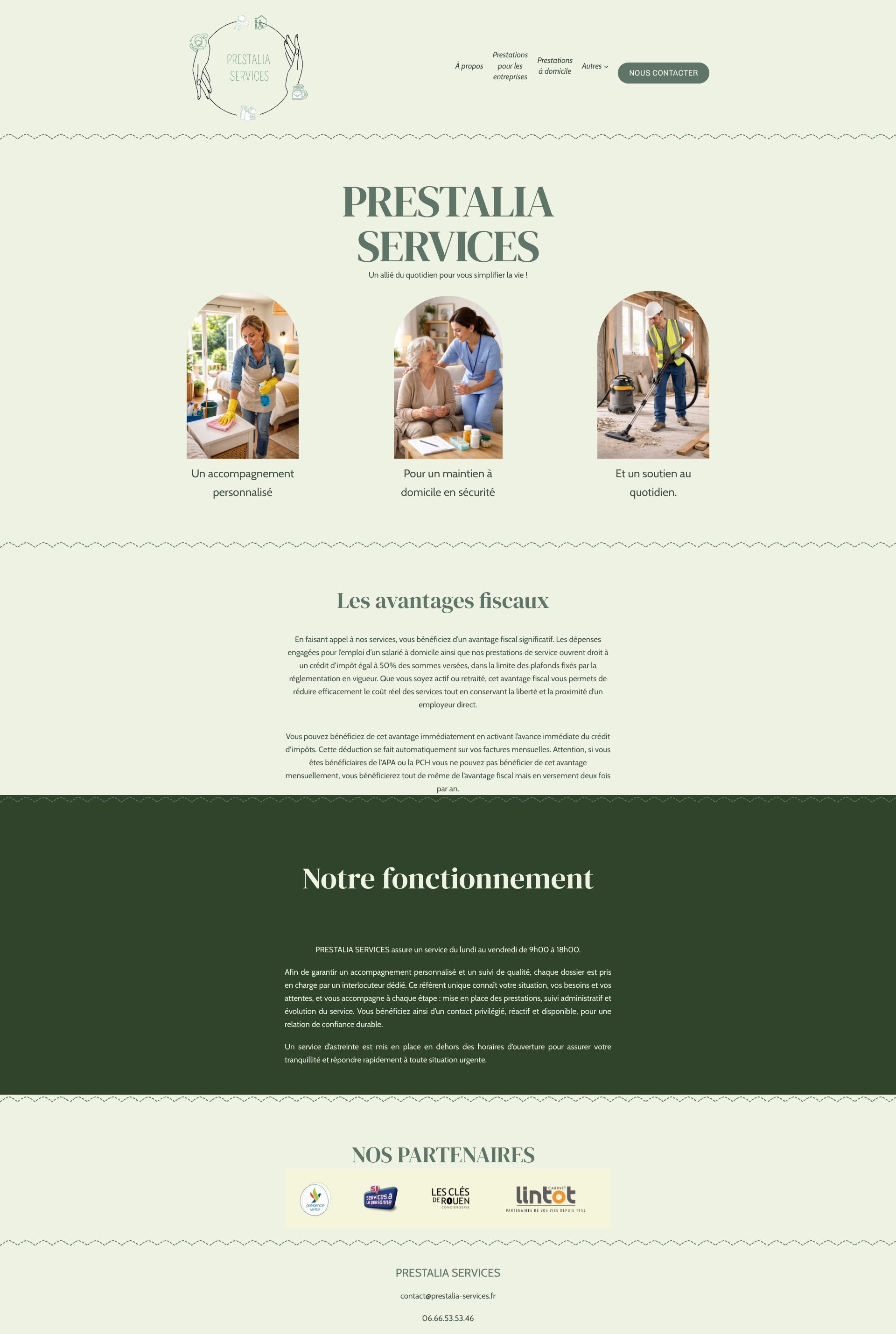 Aperçu du site
