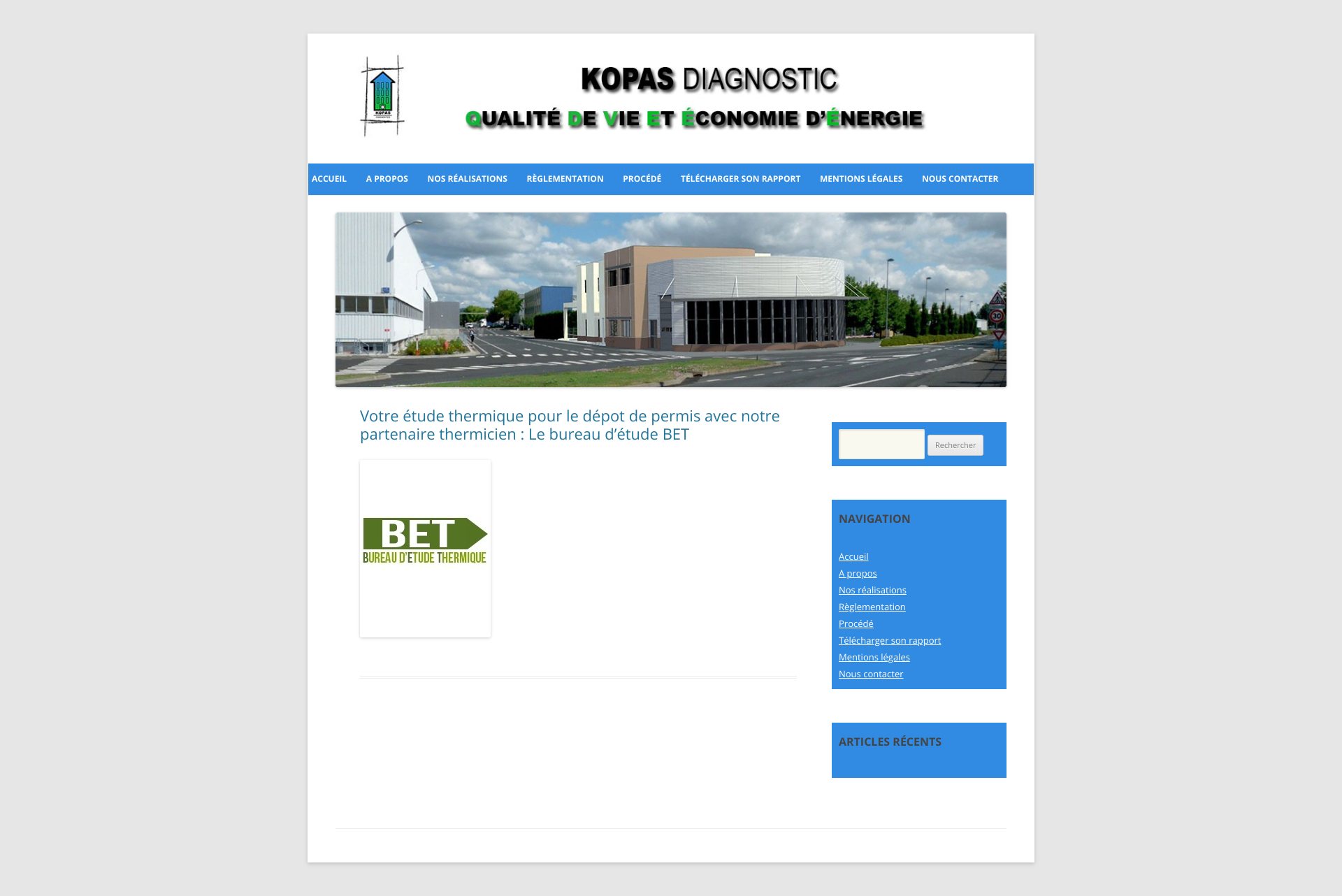 Aperçu du site
