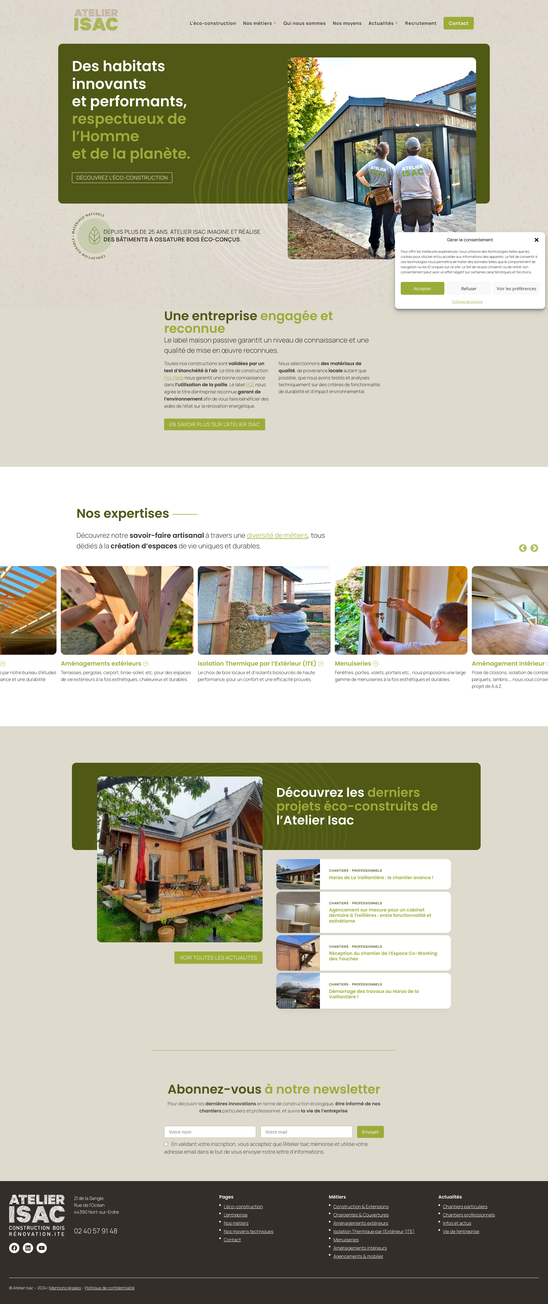 Aperçu du site