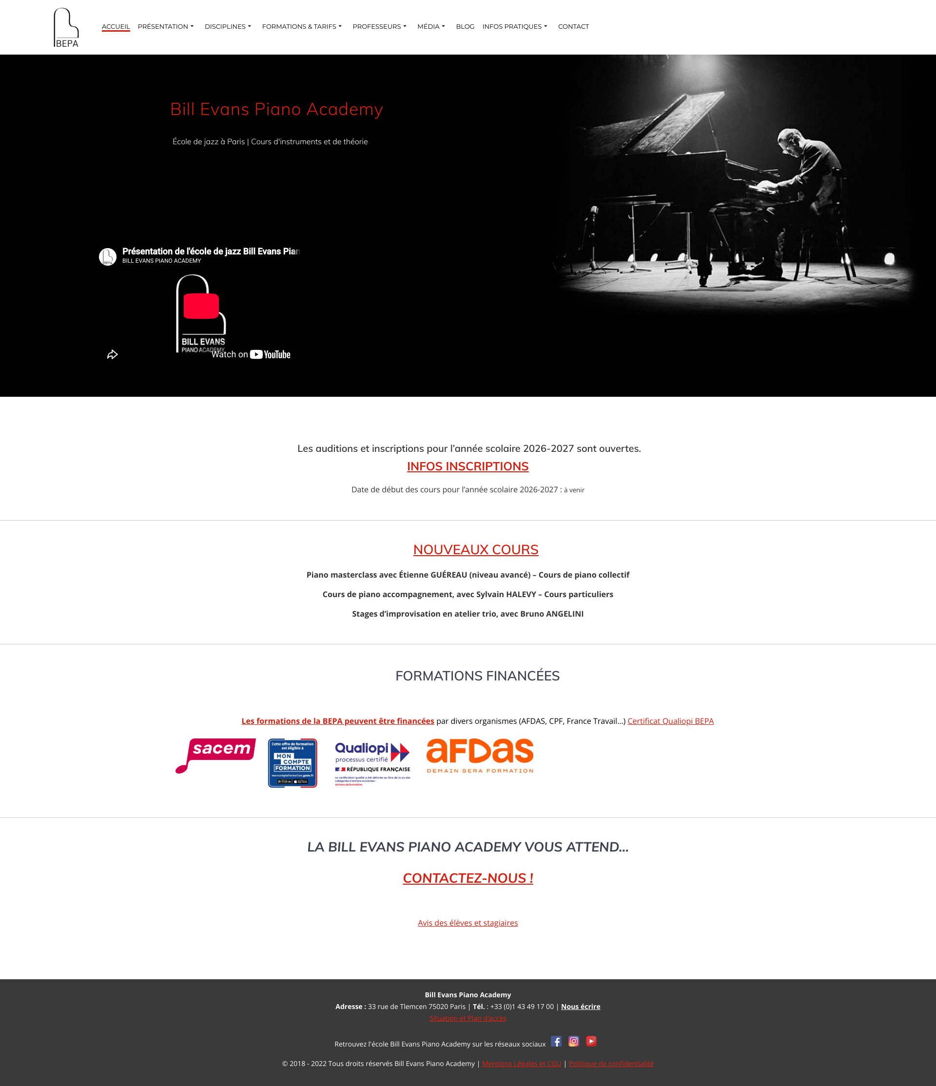 Aperçu du site