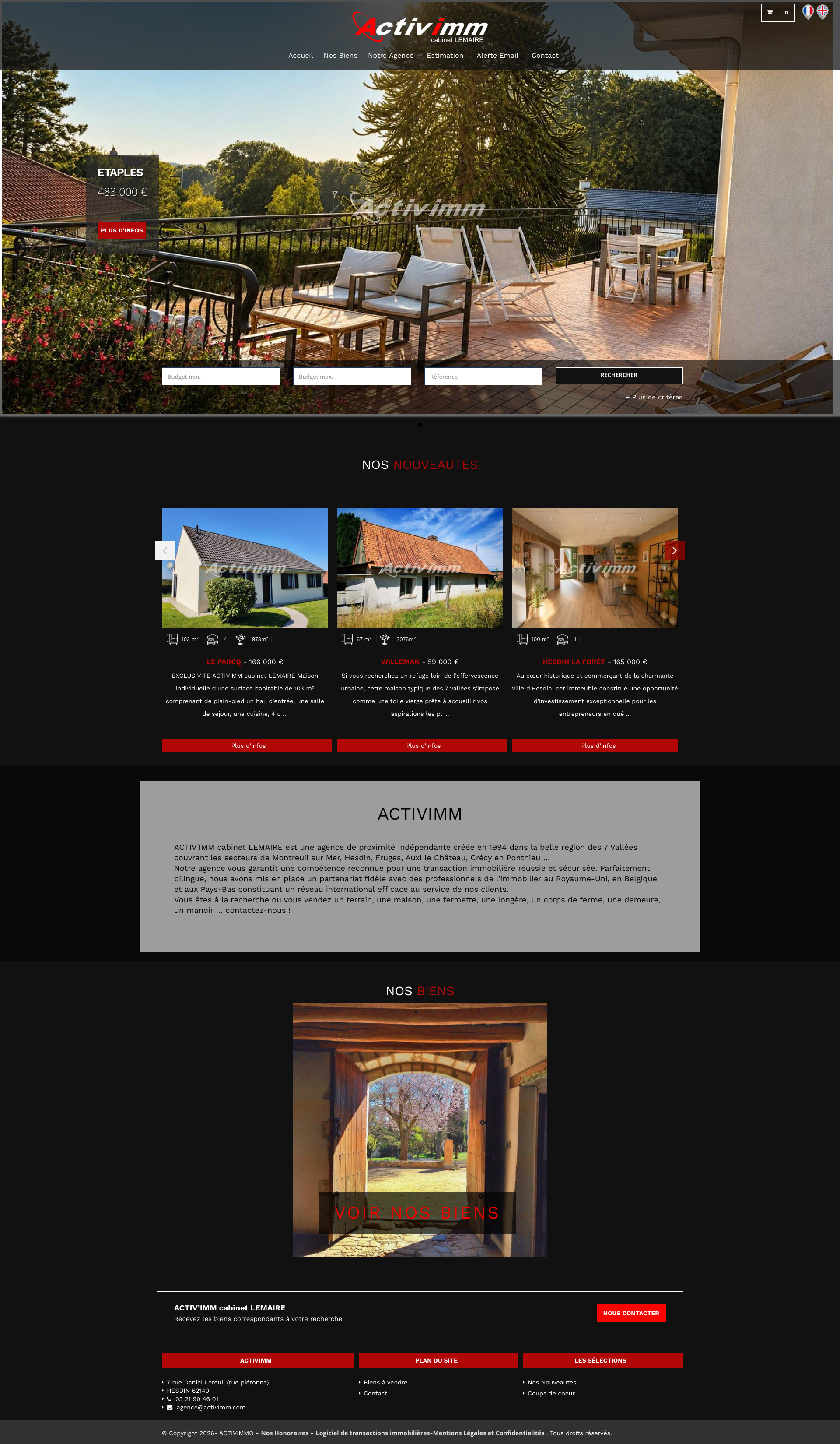Aperçu du site