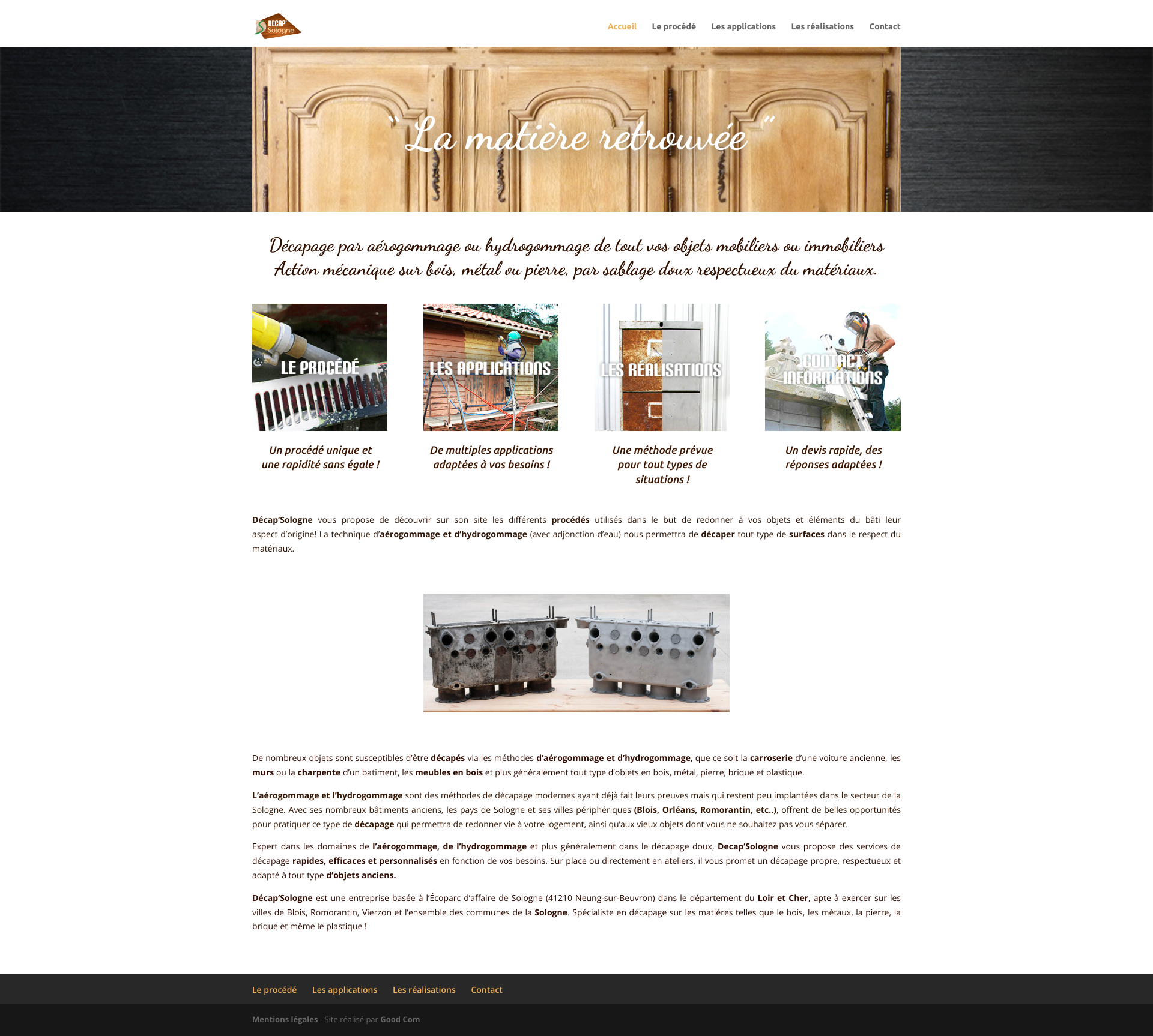 Aperçu du site