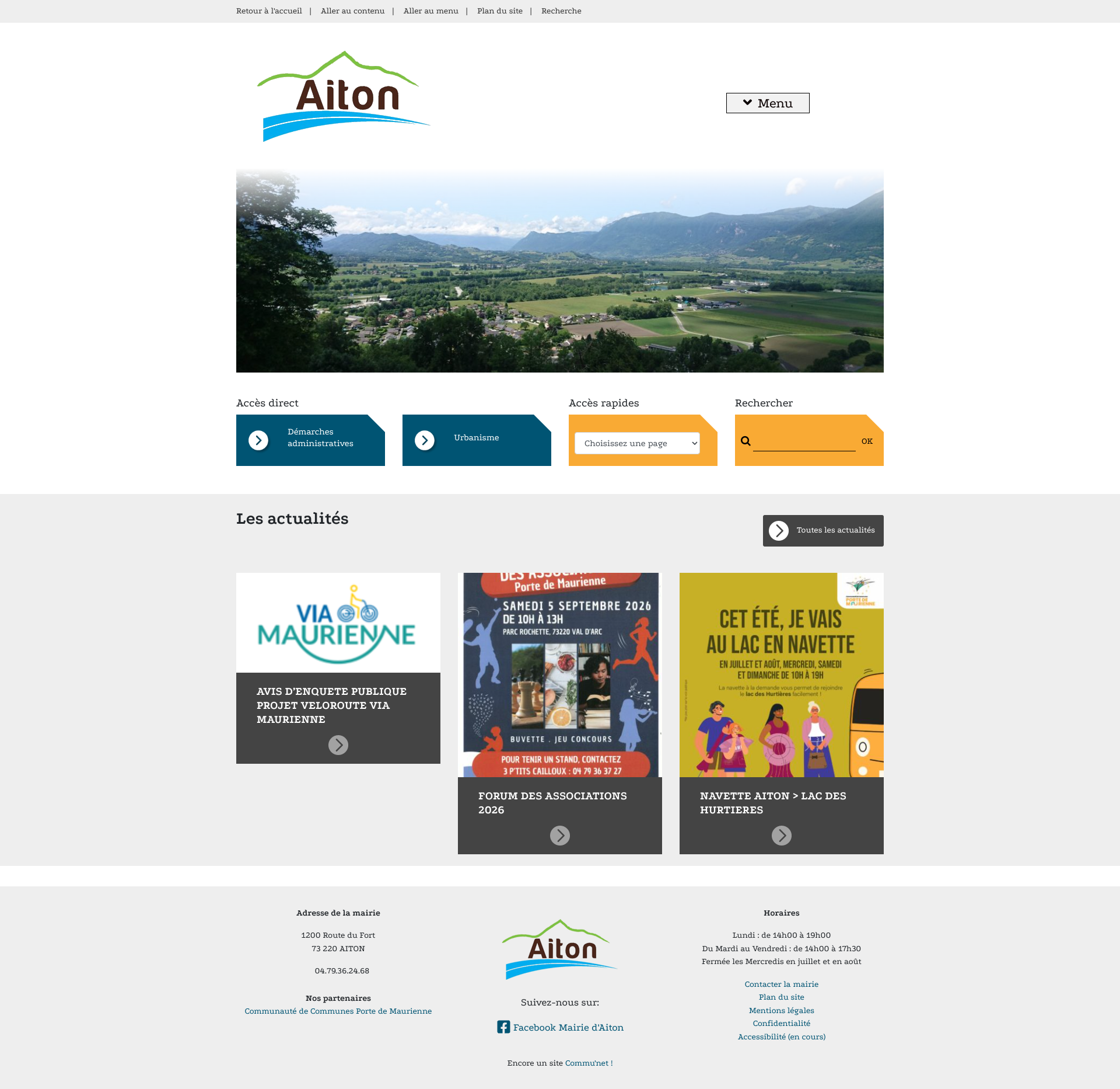 Aperçu du site