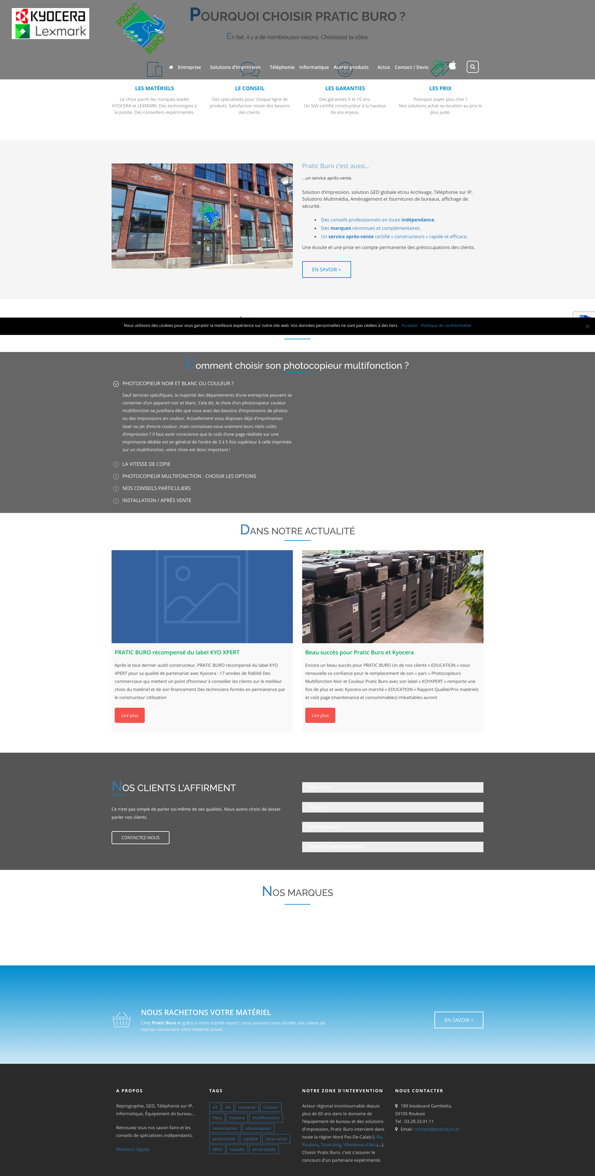 Aperçu du site