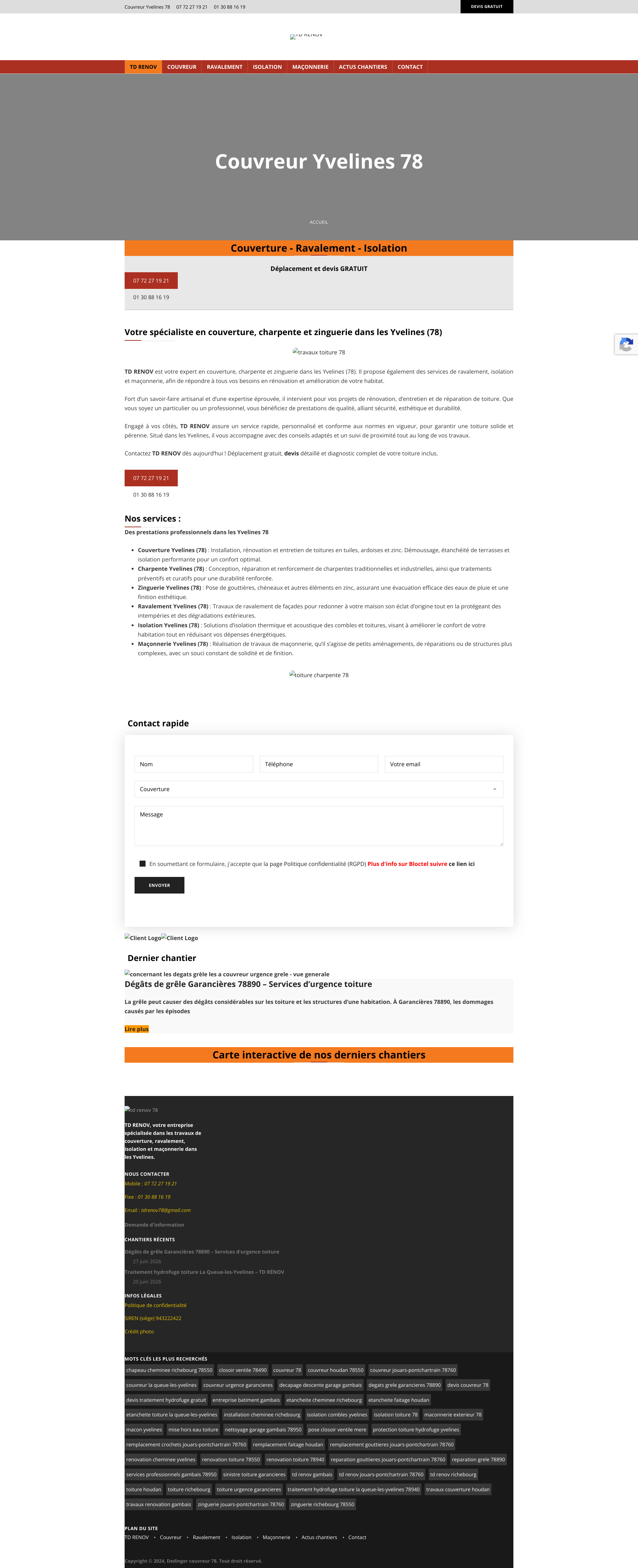 Aperçu du site