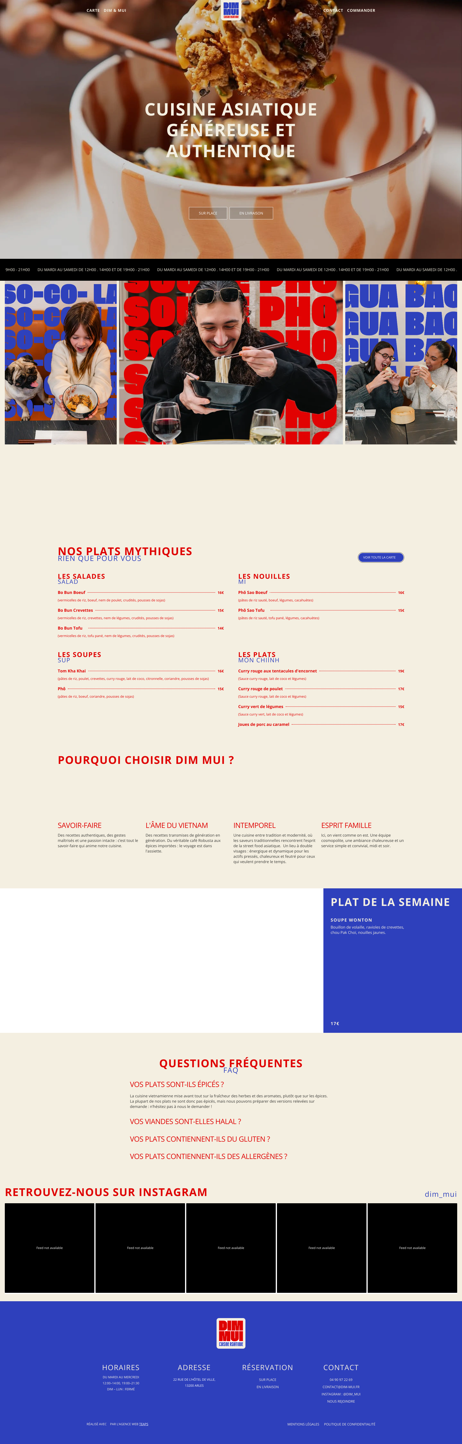 Aperçu du site