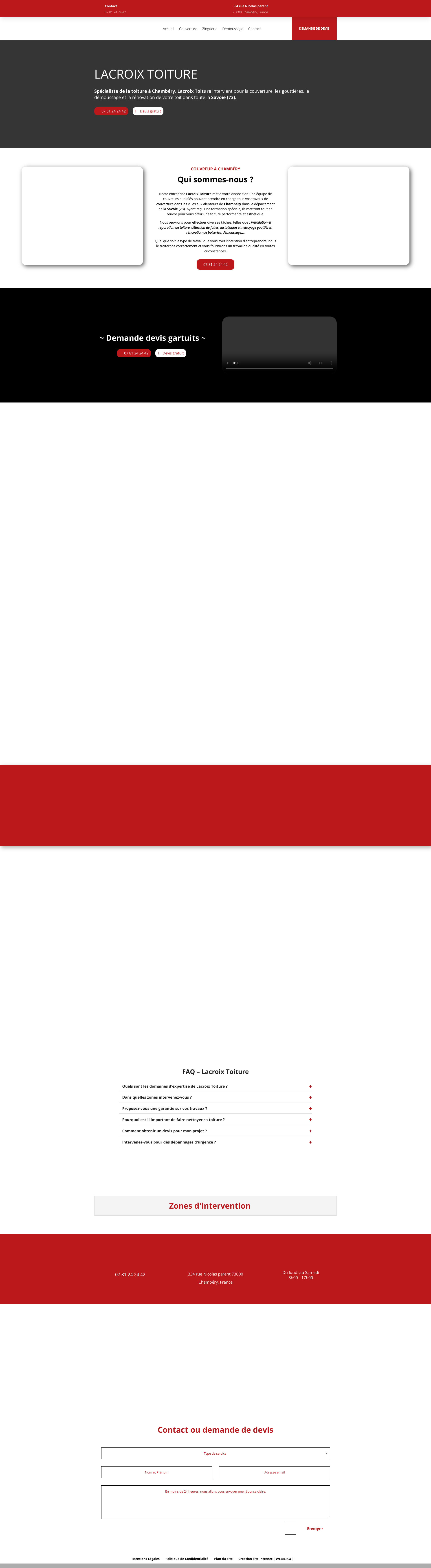 Aperçu du site
