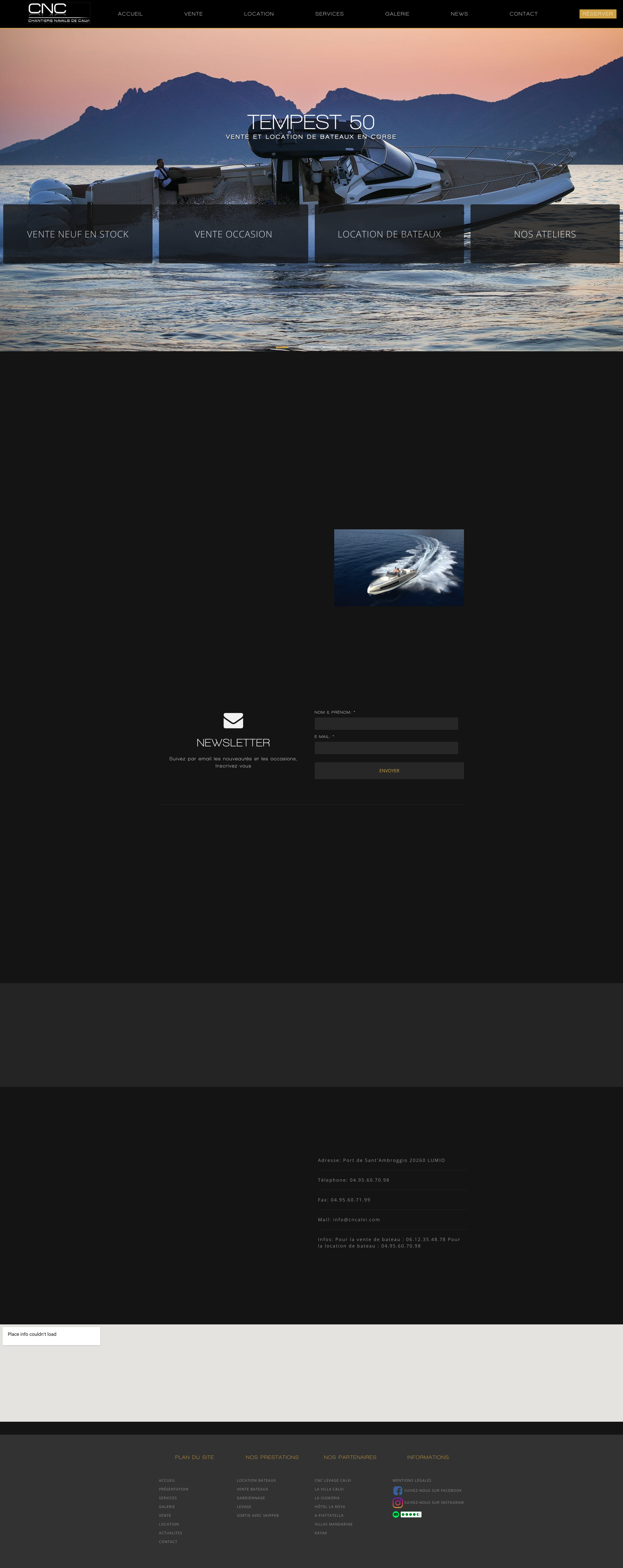 Aperçu du site
