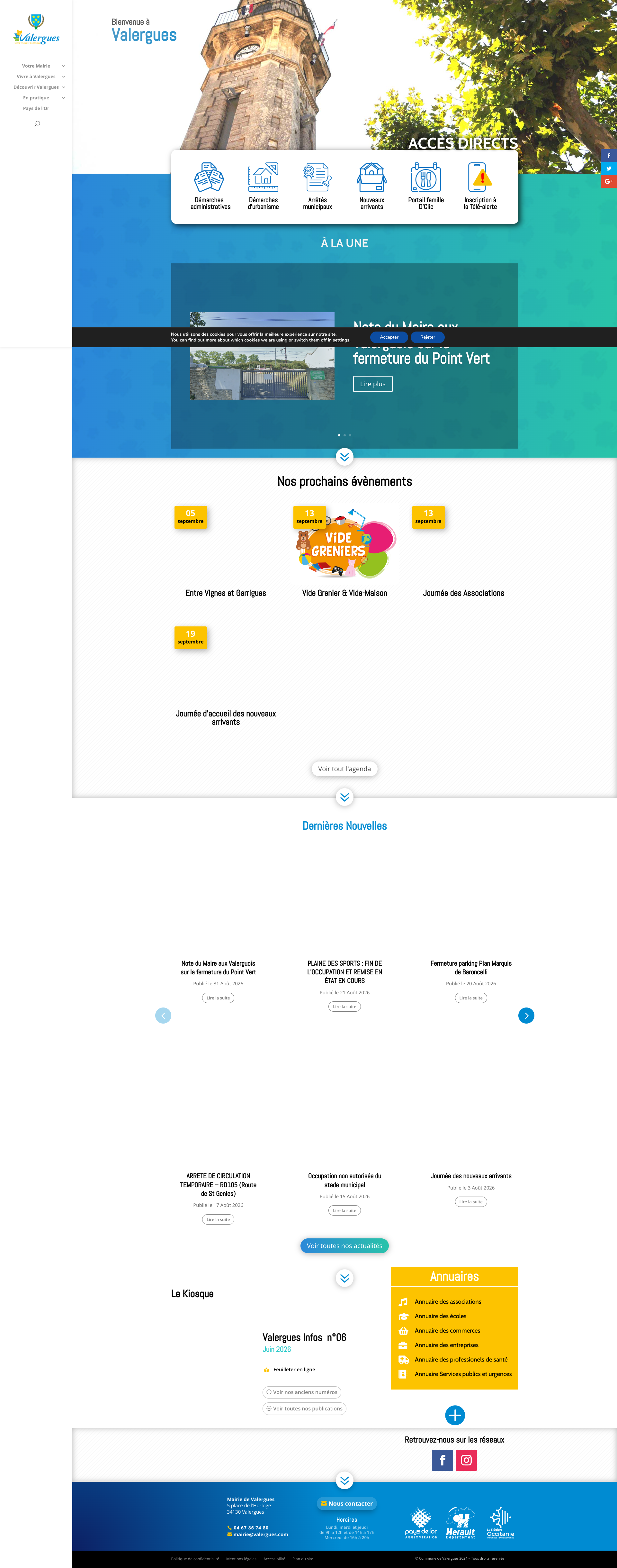 Aperçu du site