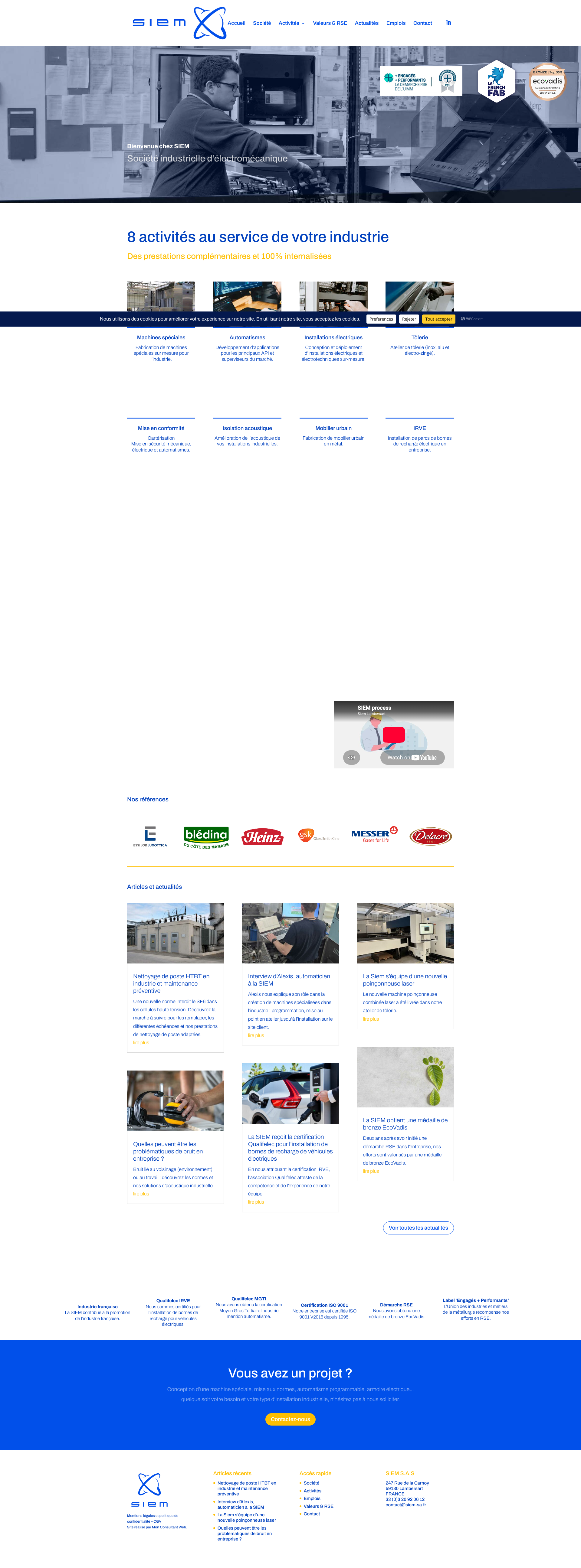 Aperçu du site