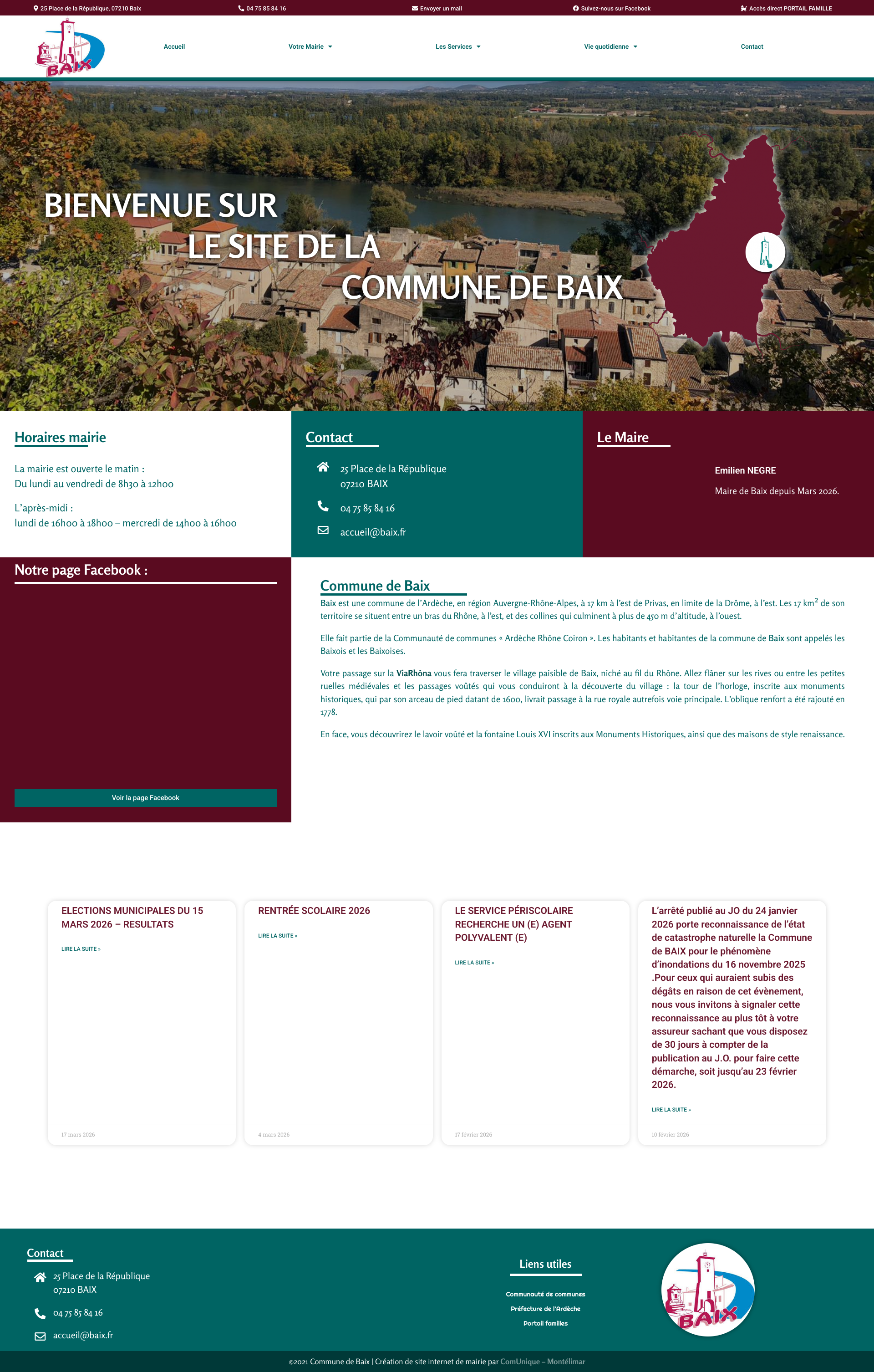 Aperçu du site
