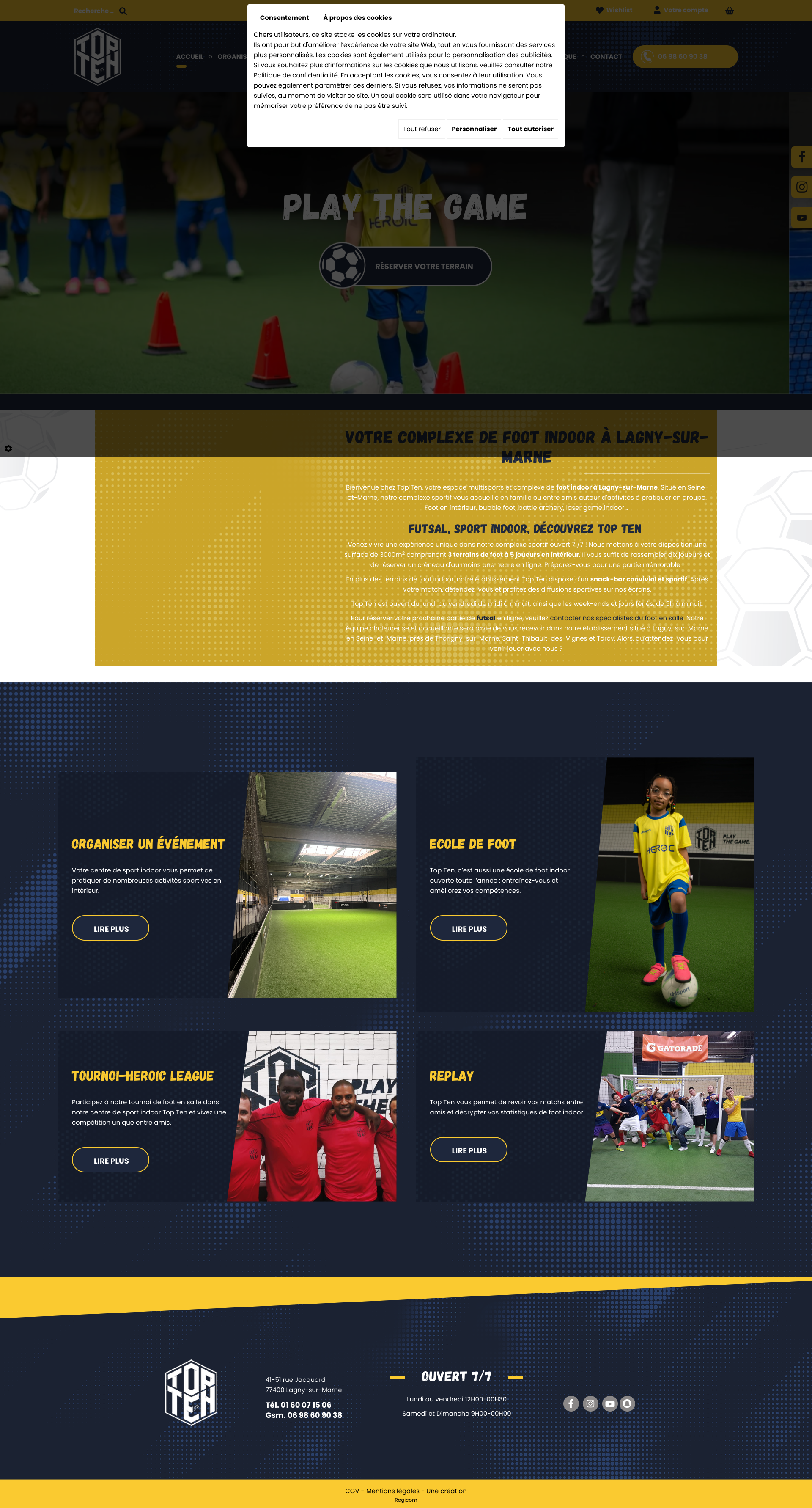 Aperçu du site