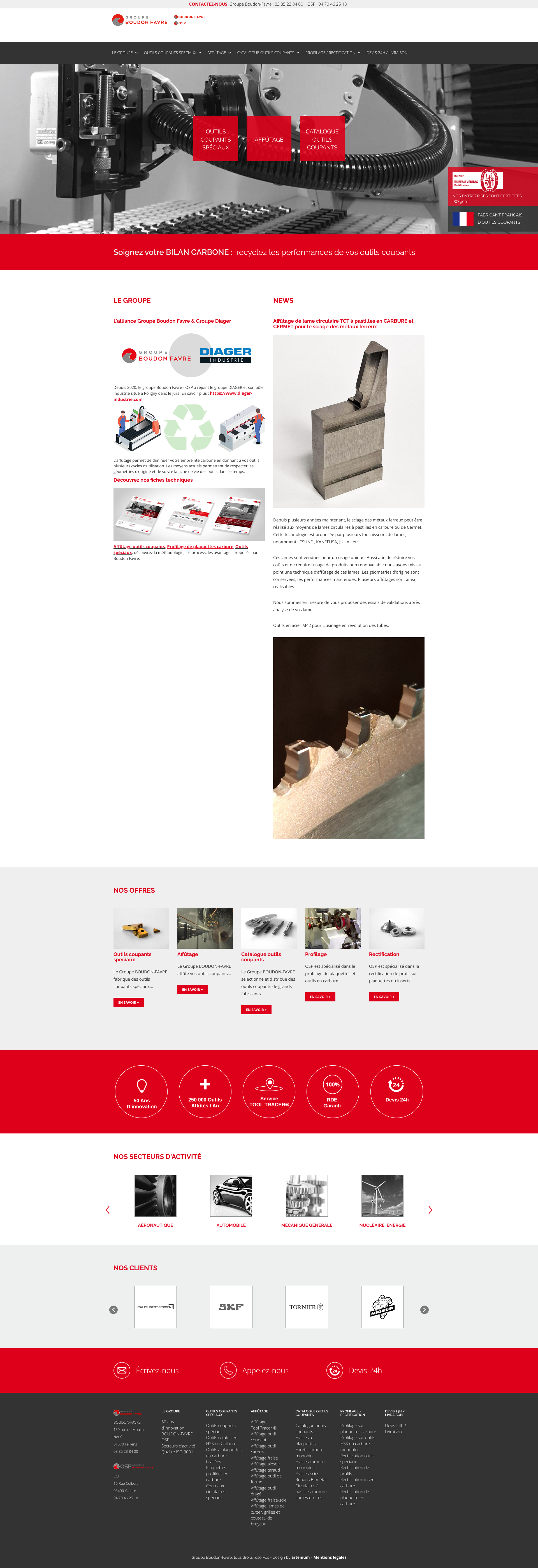 Aperçu du site