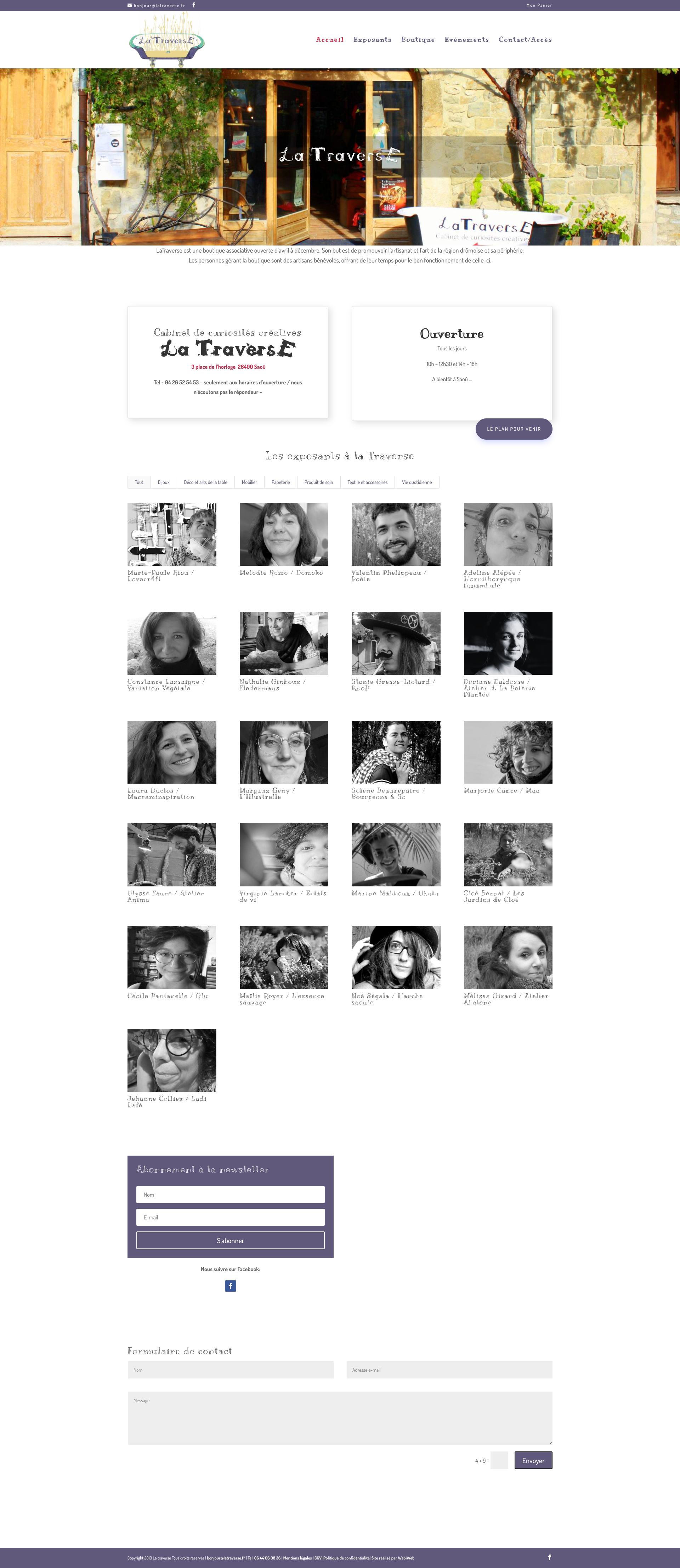 Aperçu du site