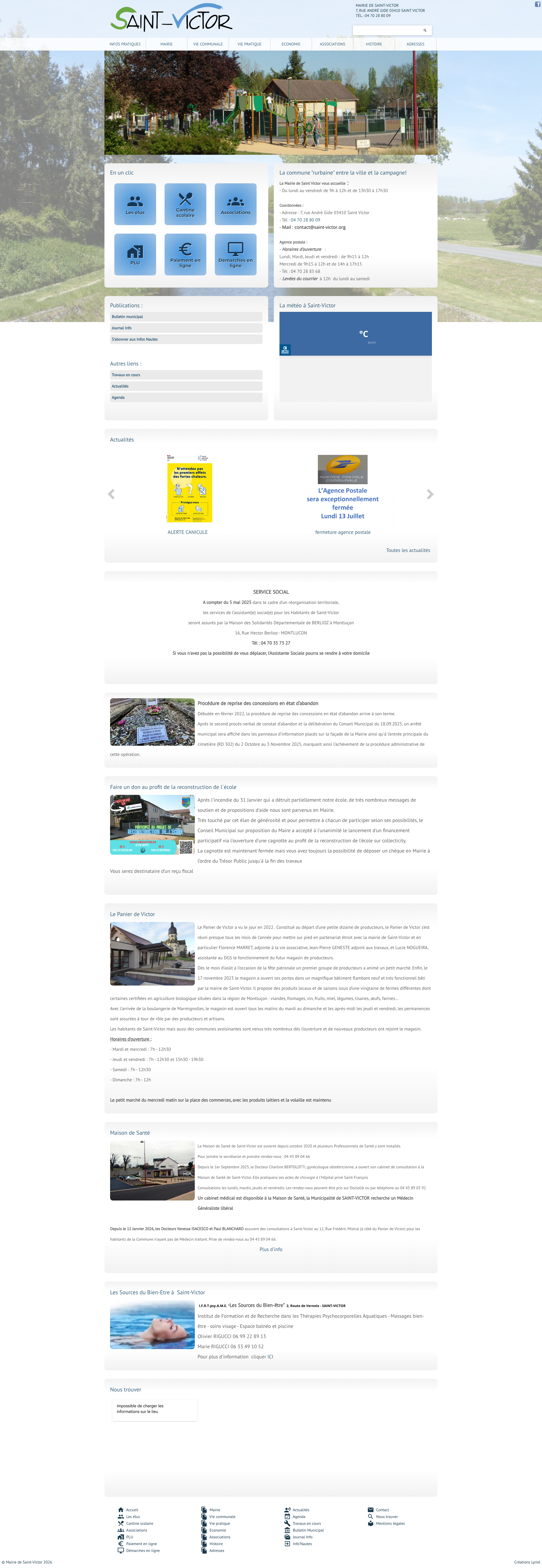 Aperçu du site