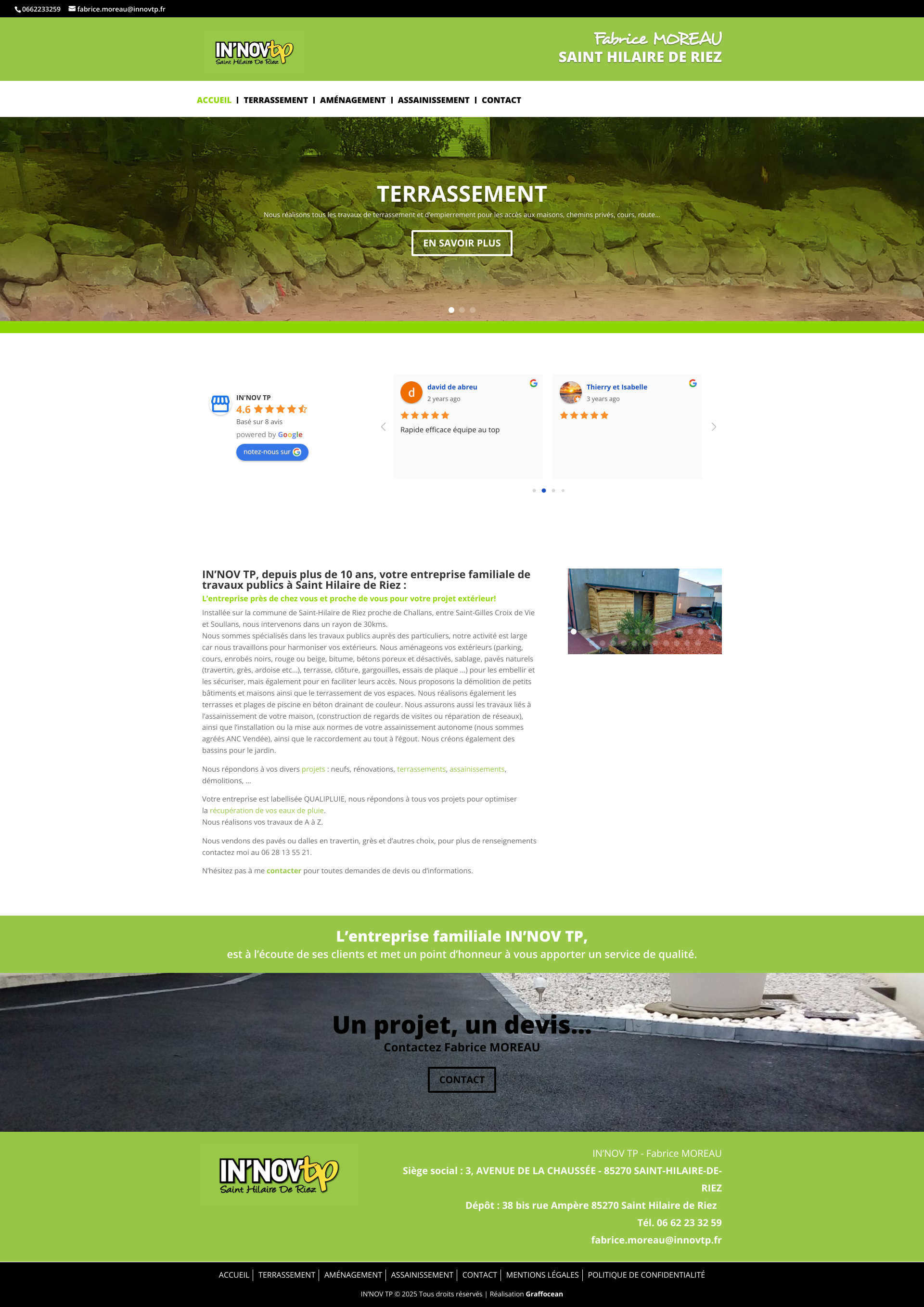 Aperçu du site