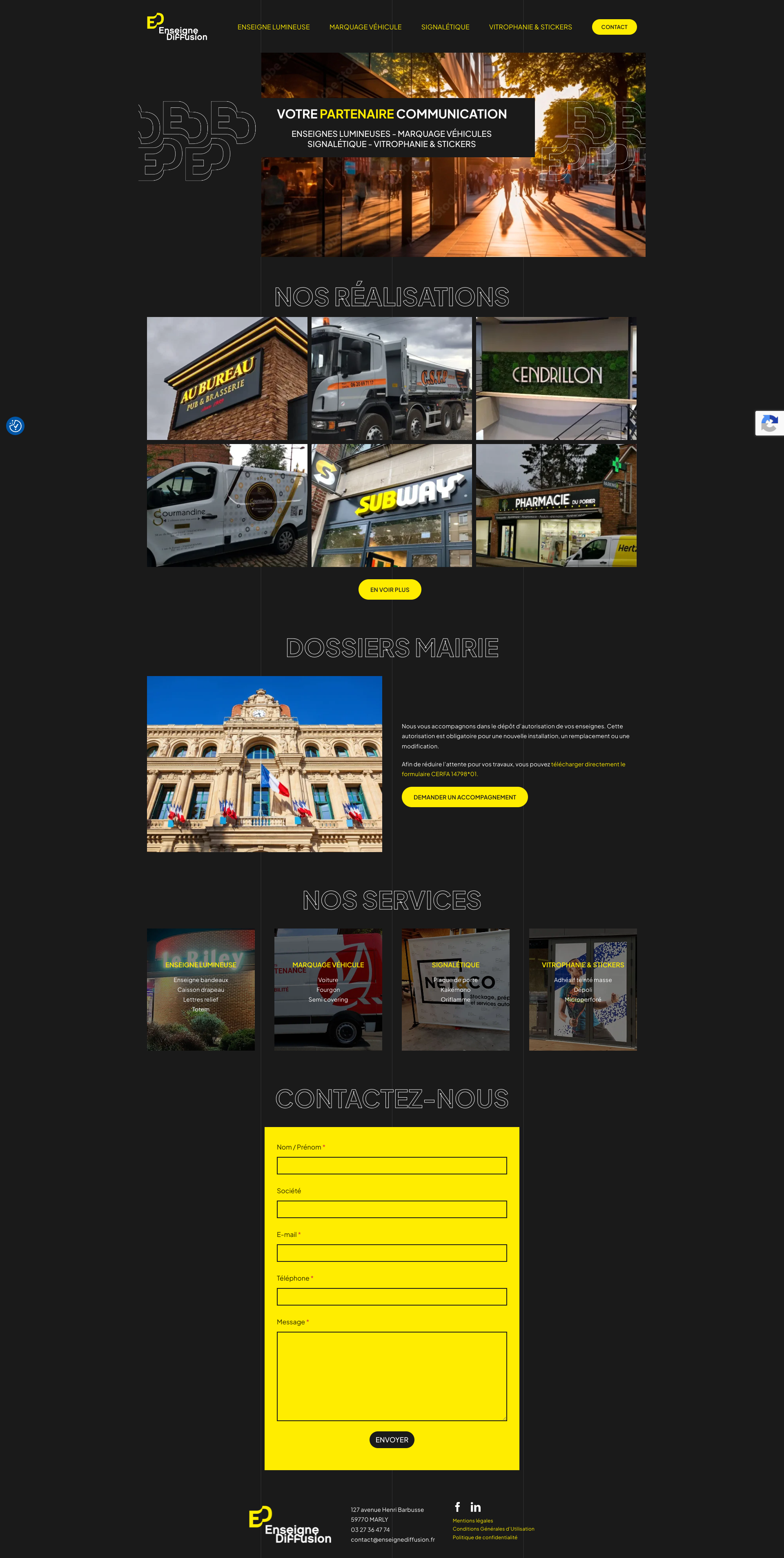 Aperçu du site