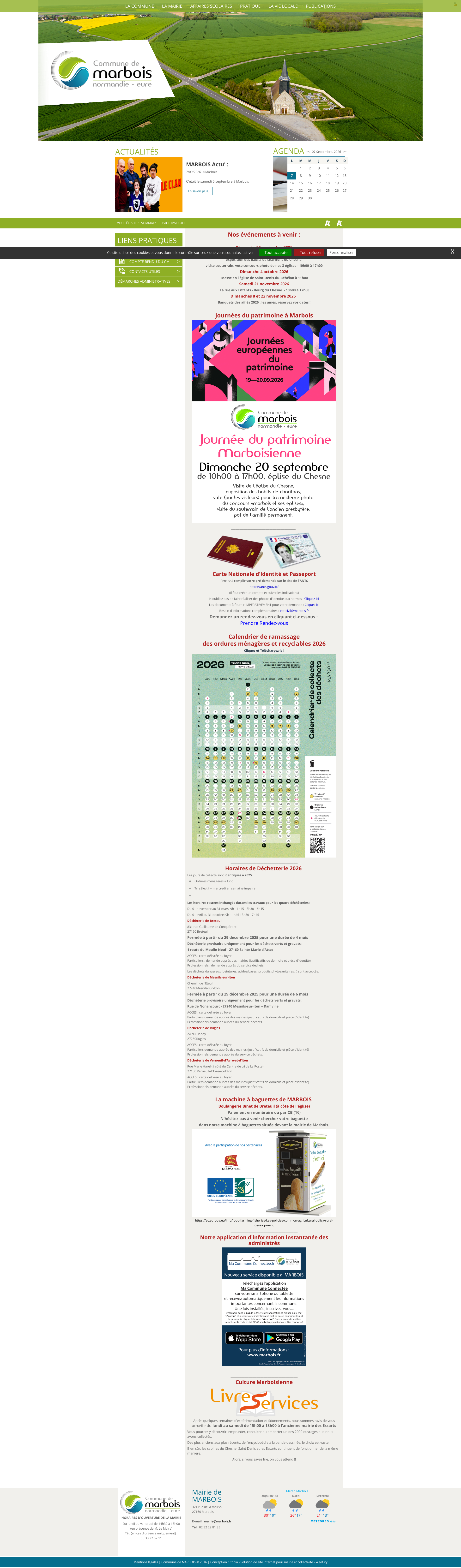 Aperçu du site