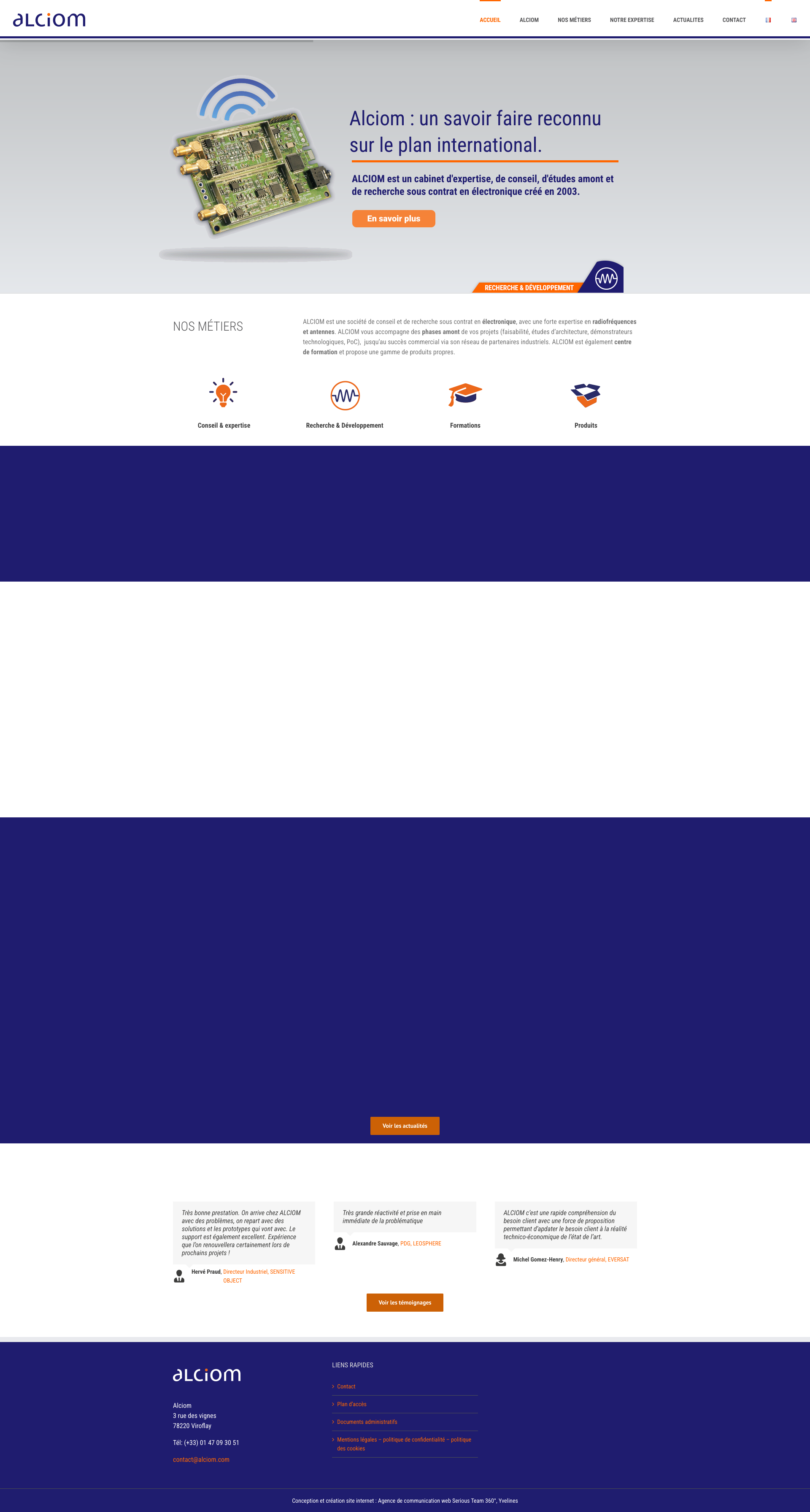 Aperçu du site