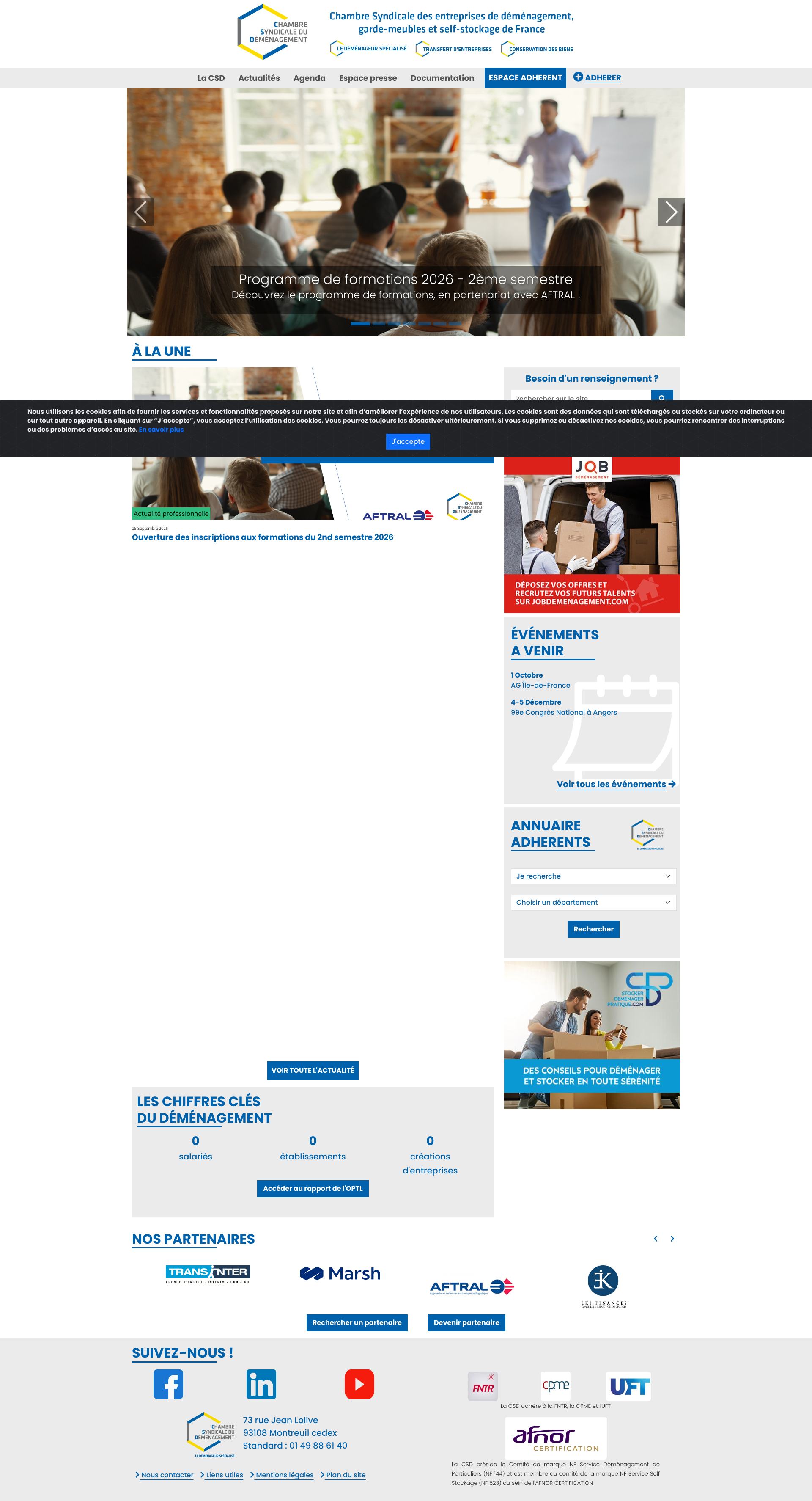 Aperçu du site