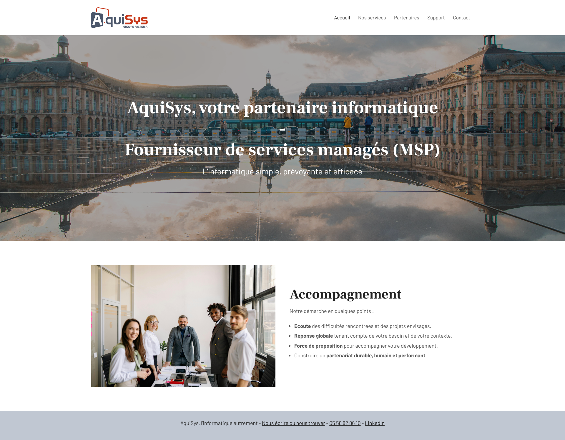 Aperçu du site