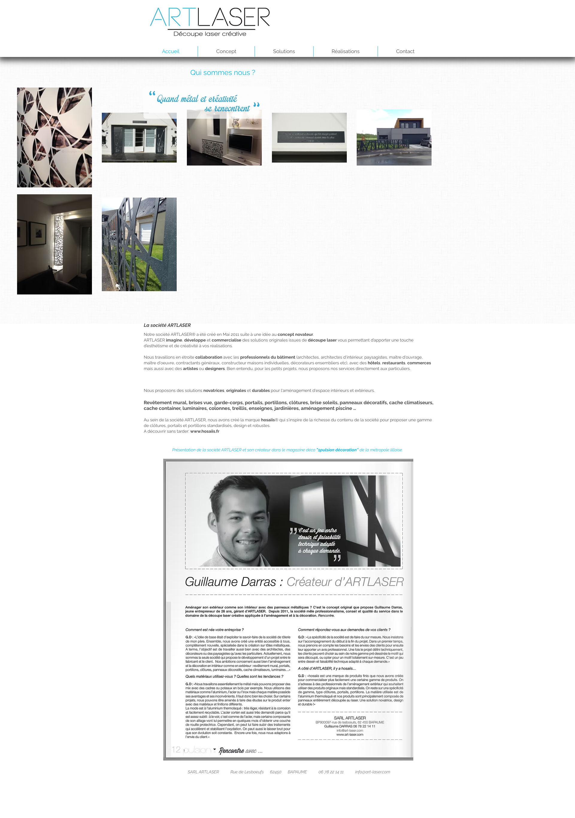 Aperçu du site