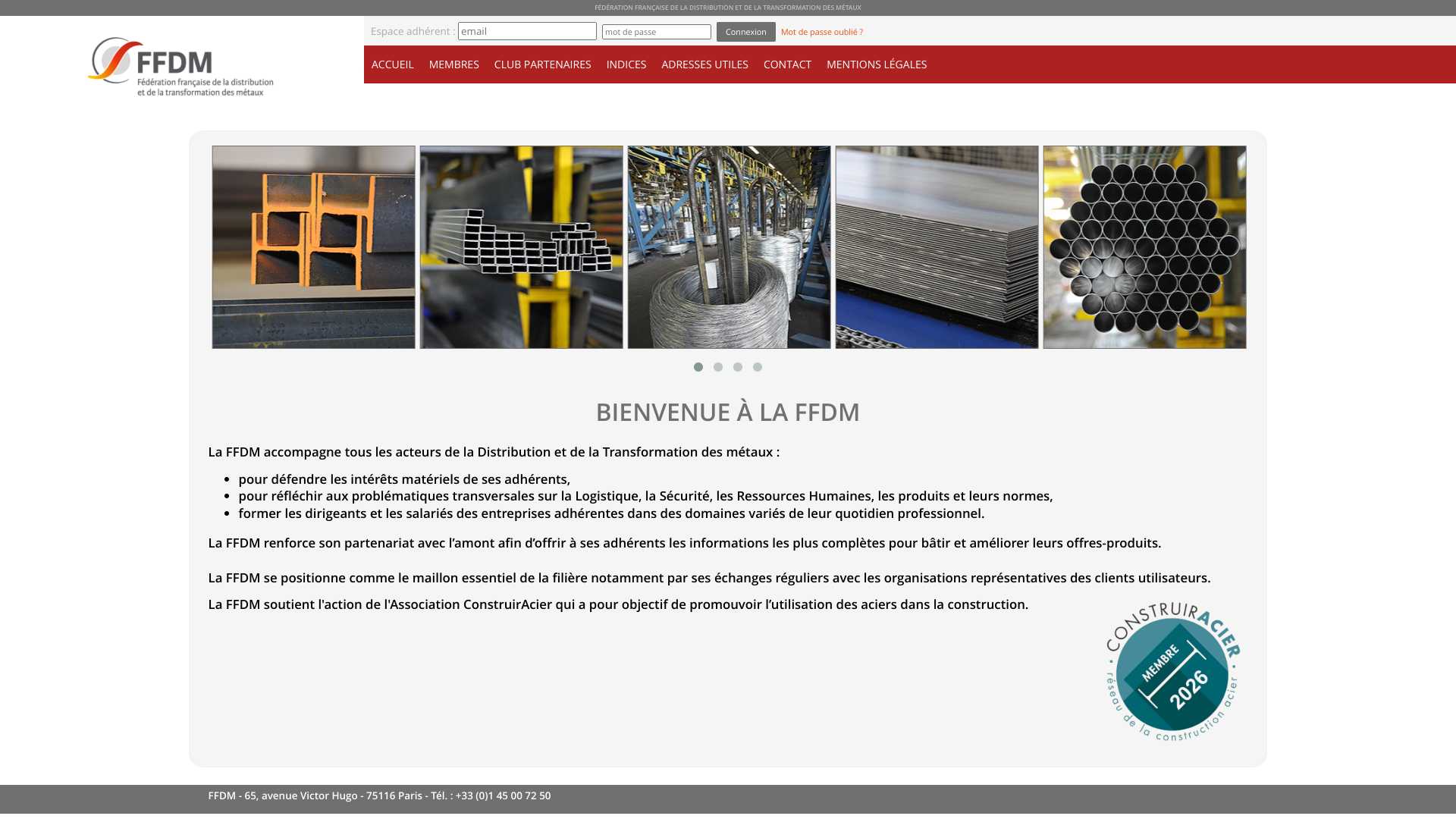 Aperçu du site