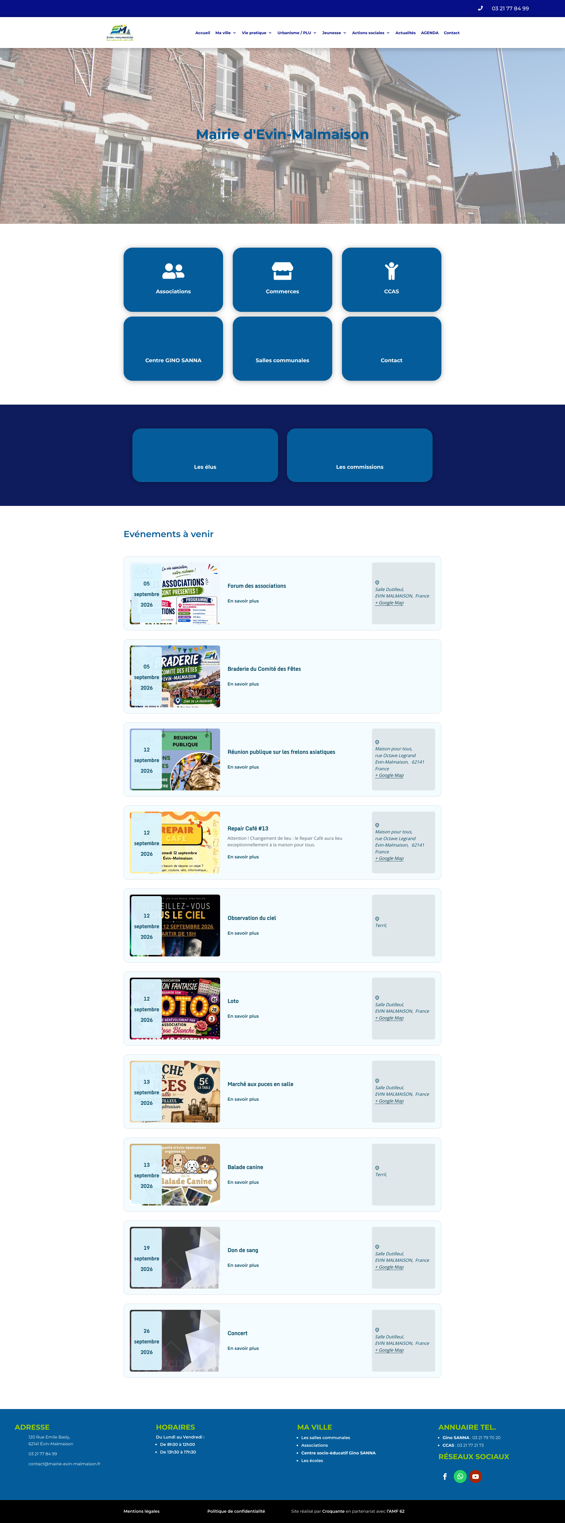 Aperçu du site