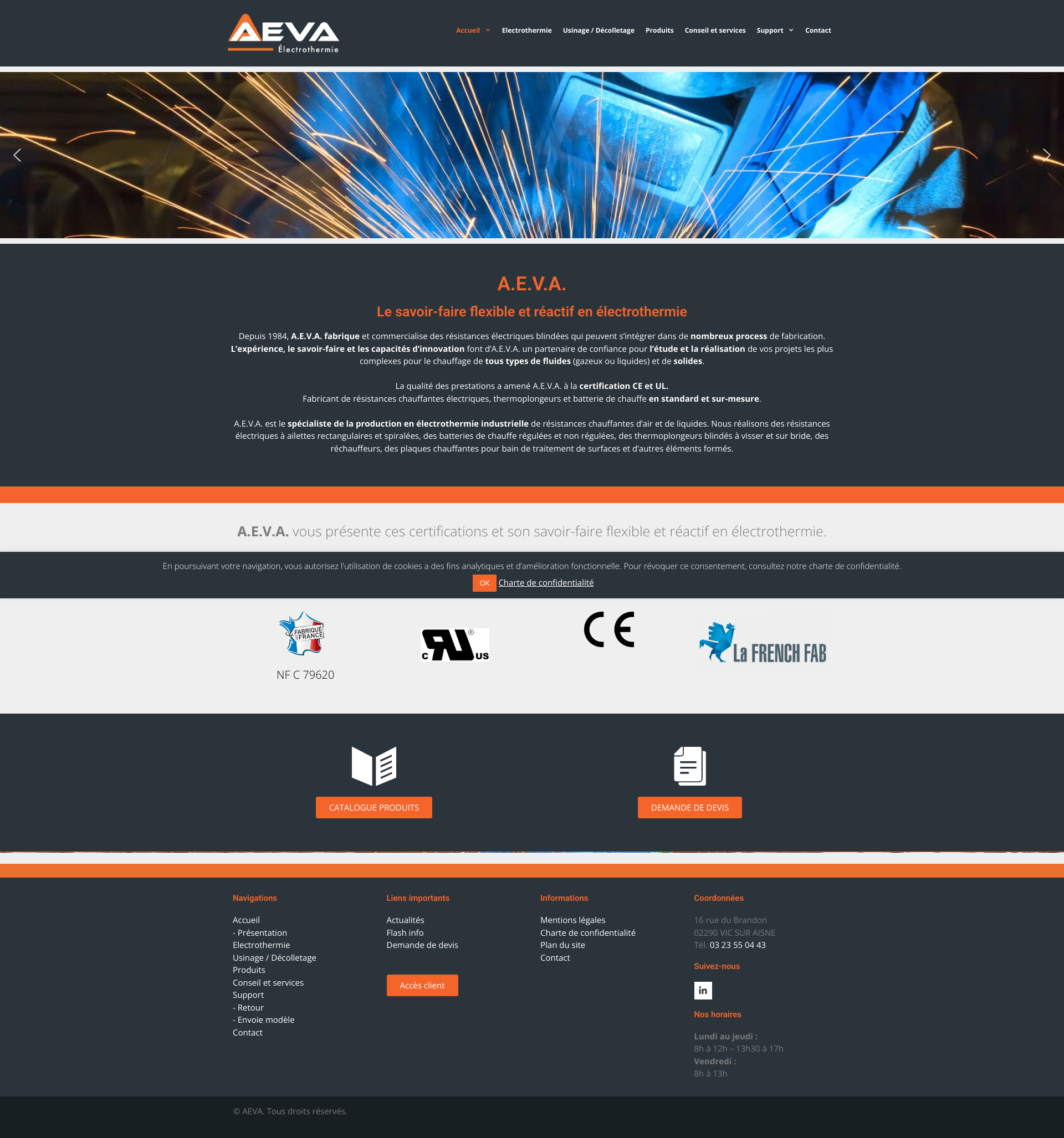 Aperçu du site