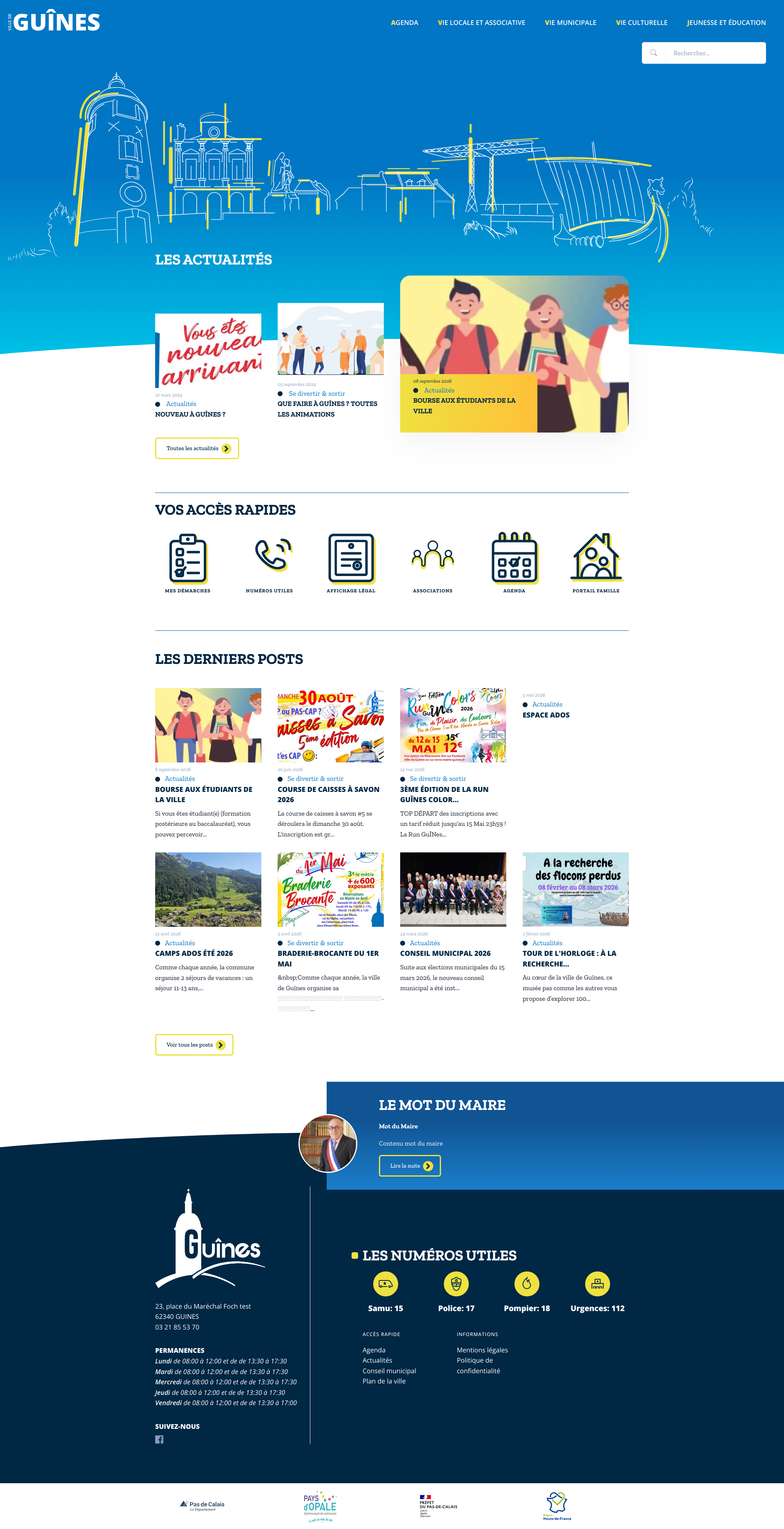 Aperçu du site