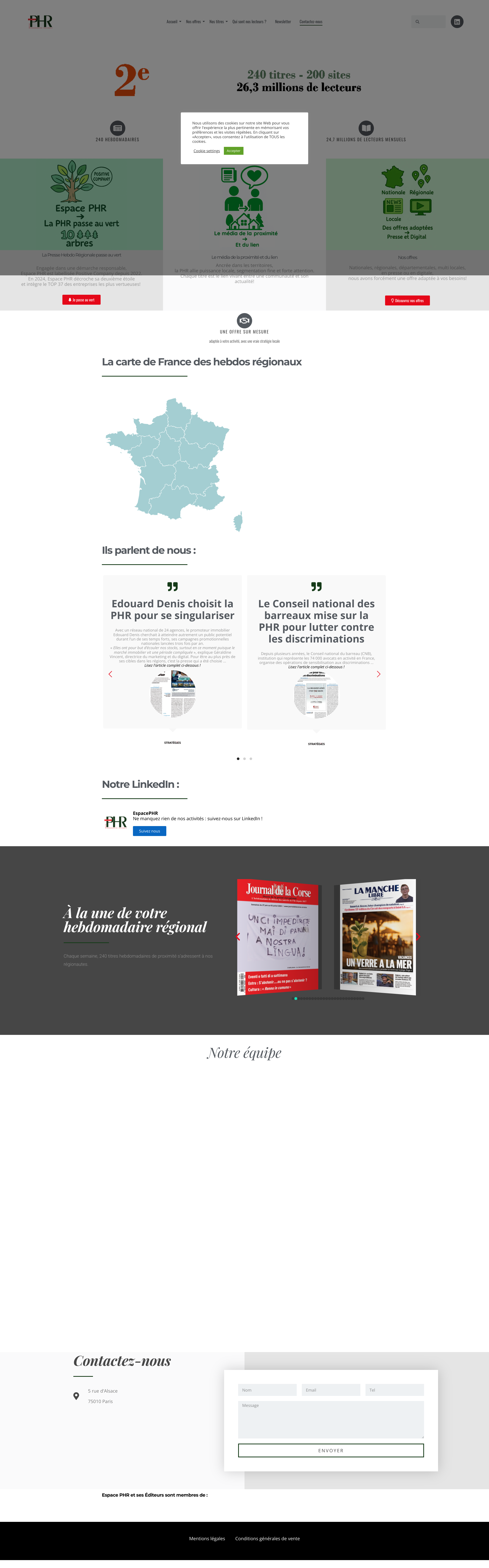 Aperçu du site