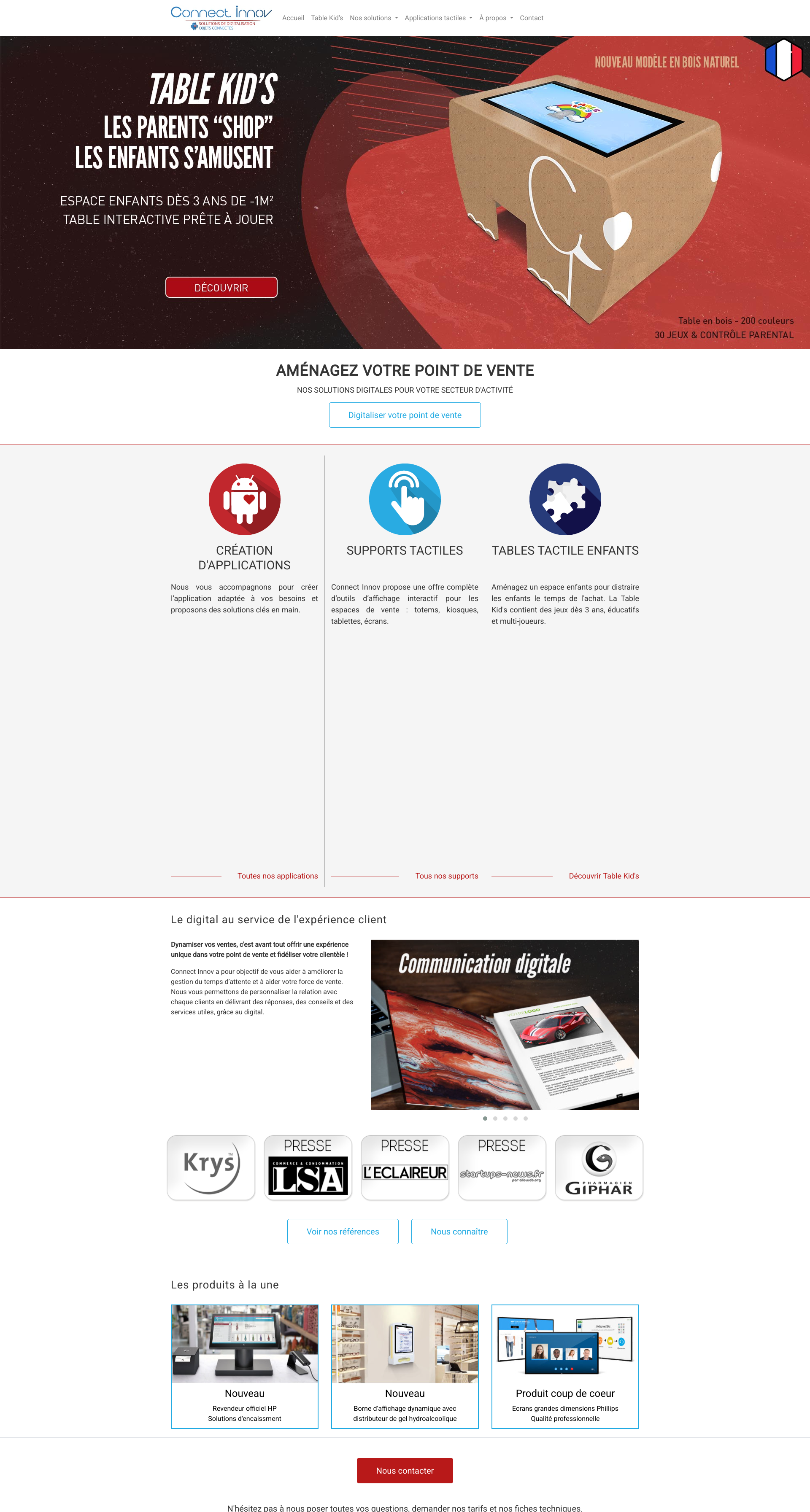 Aperçu du site