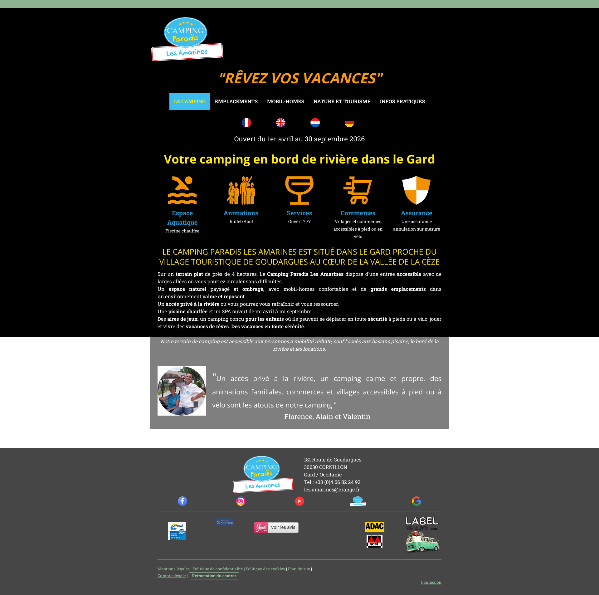 Aperçu du site