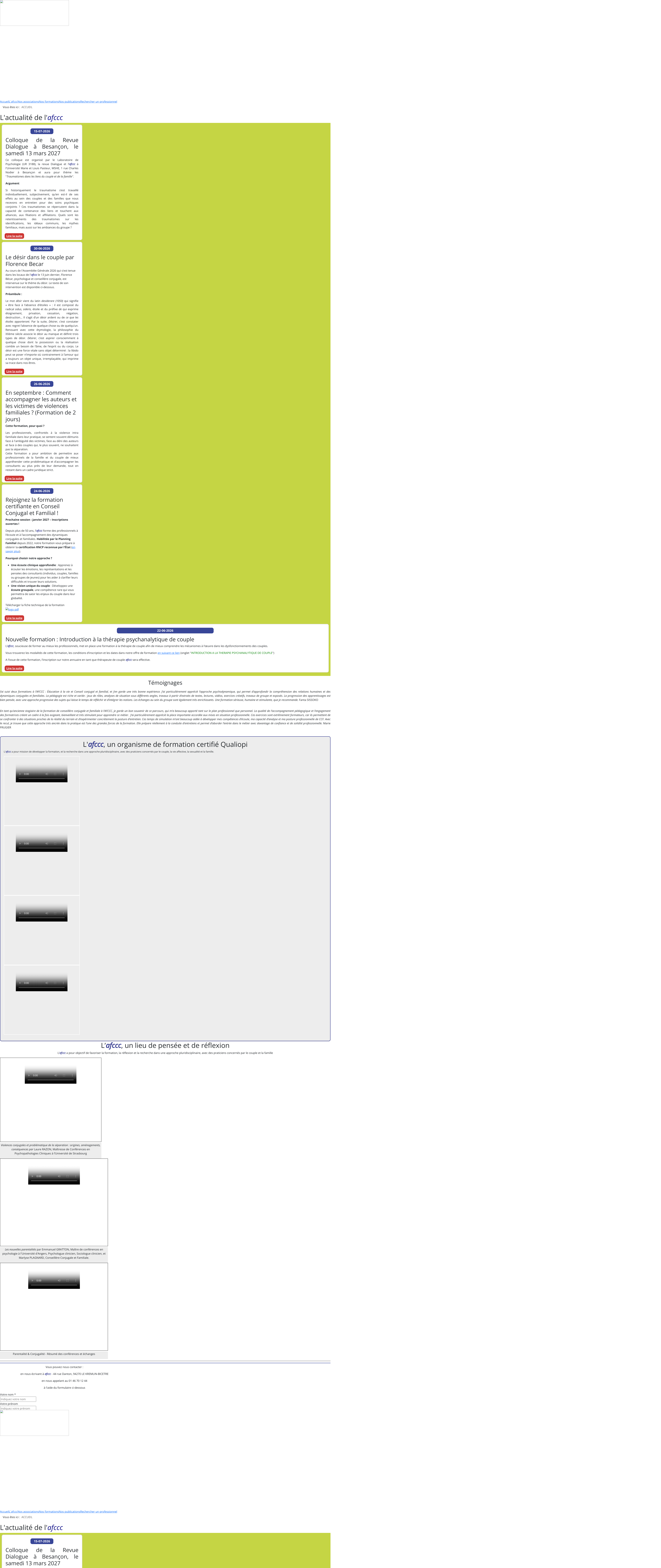 Aperçu du site