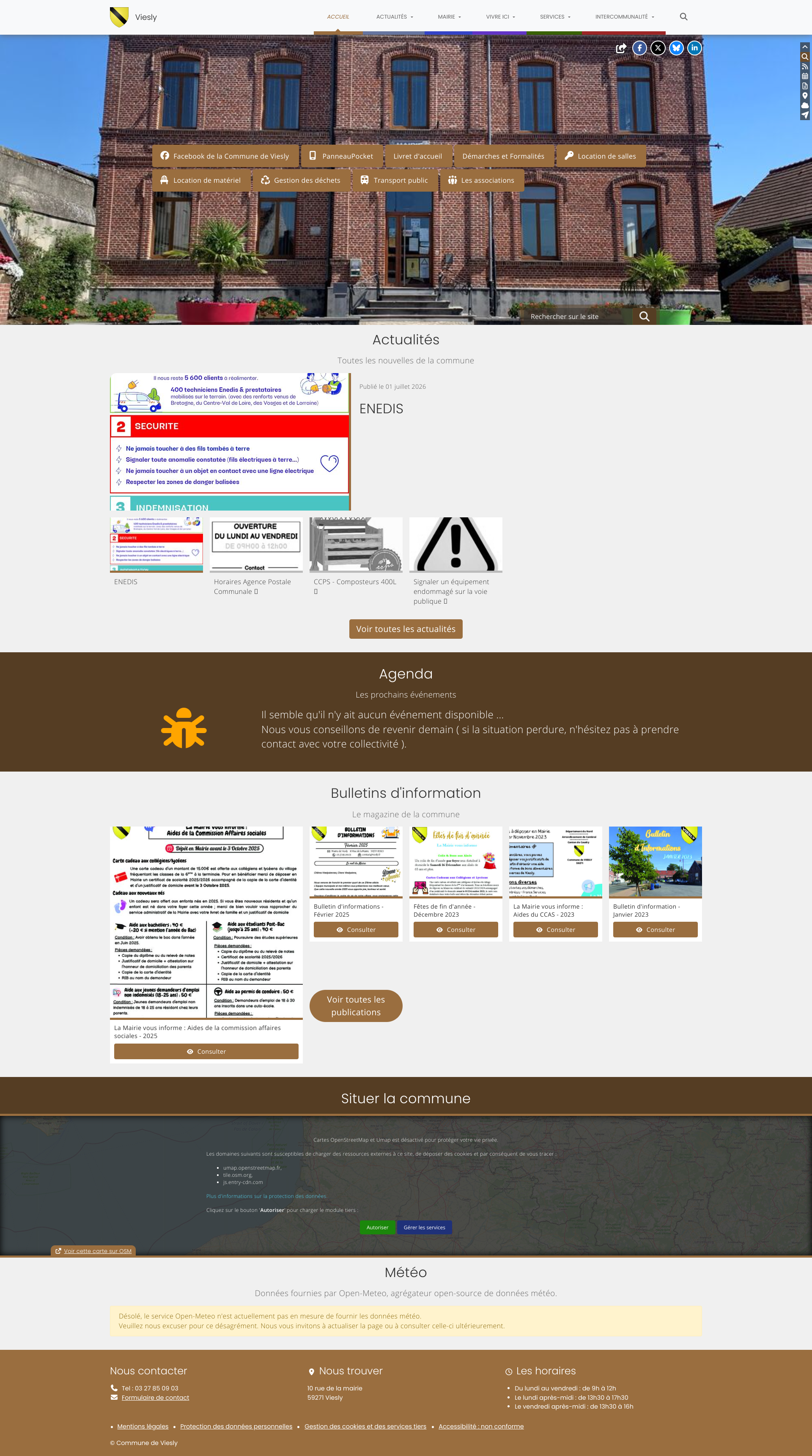 Aperçu du site