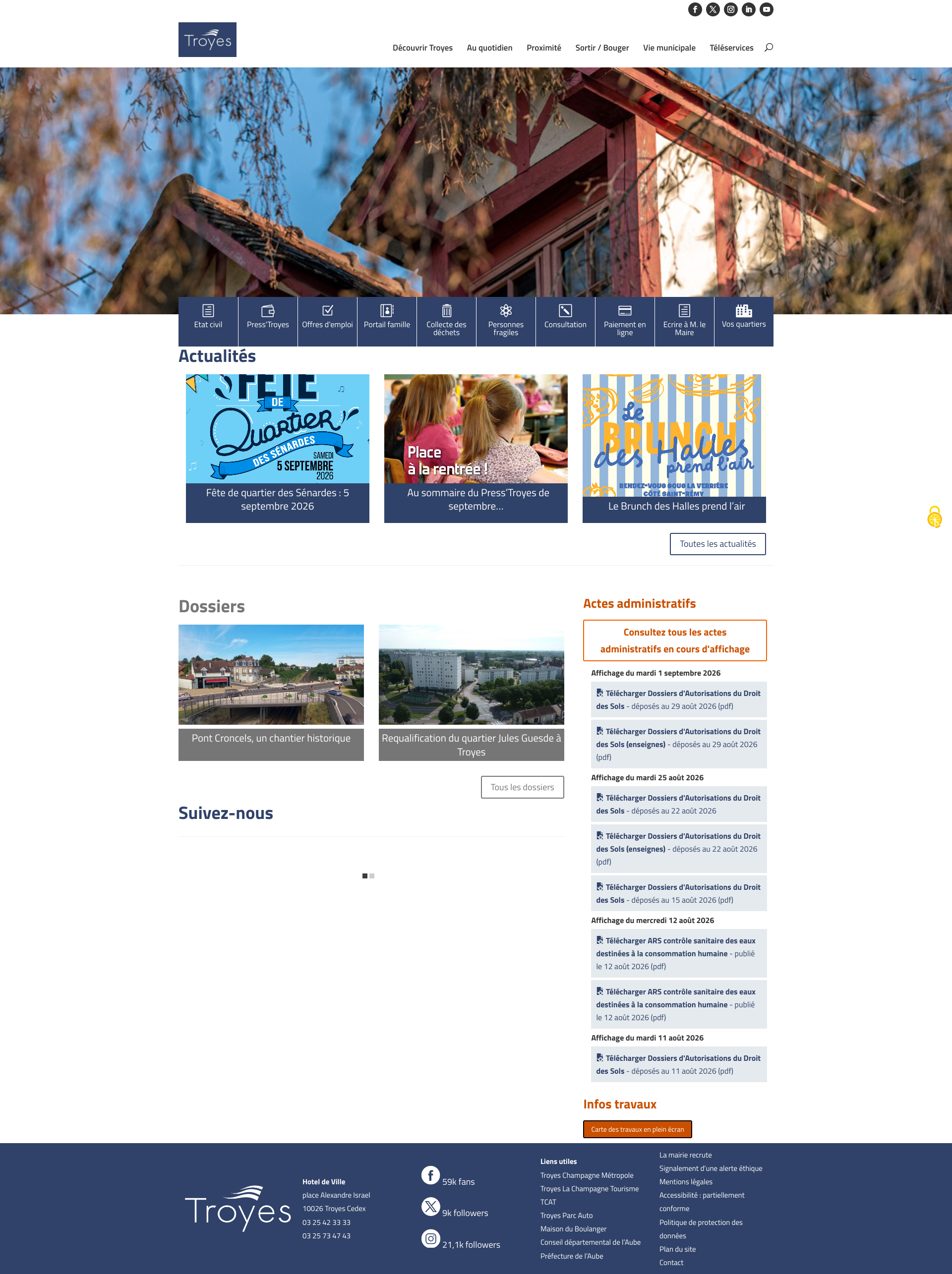 Aperçu du site
