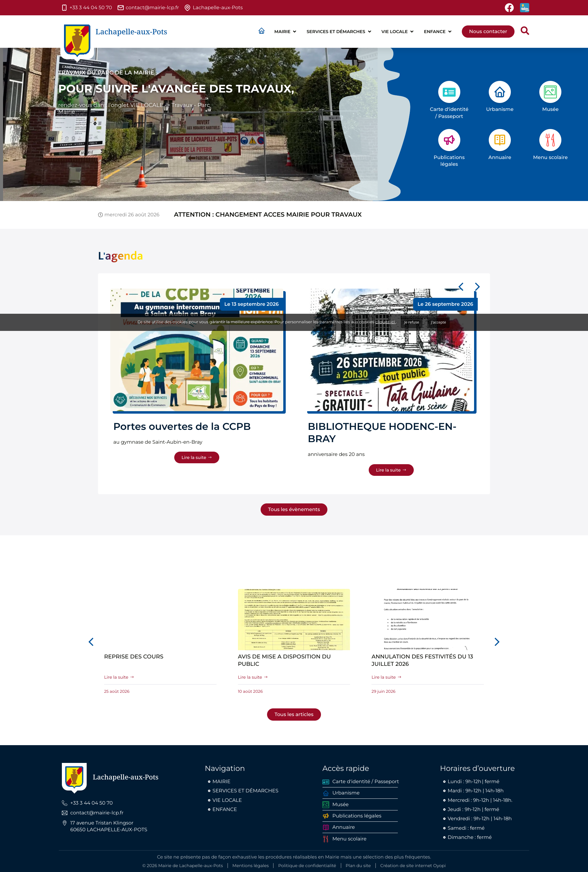 Aperçu du site