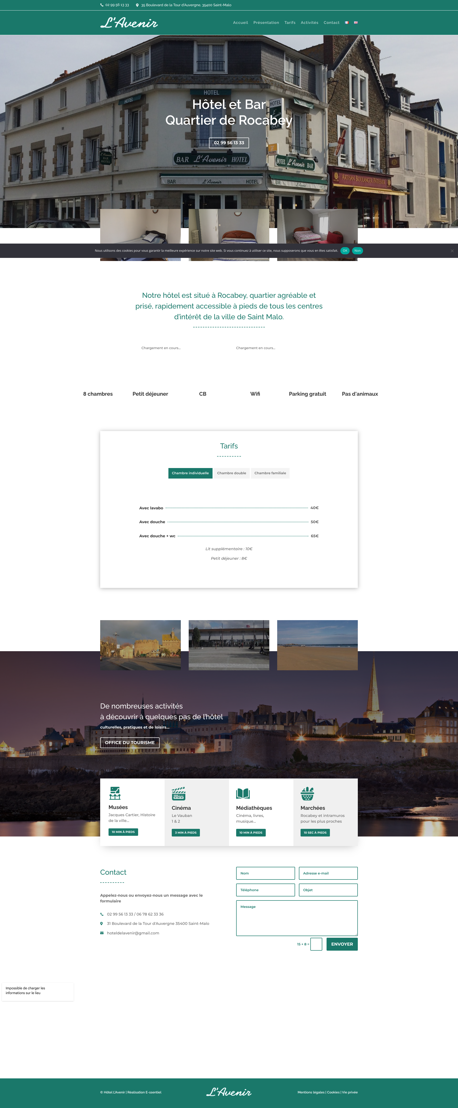 Aperçu du site
